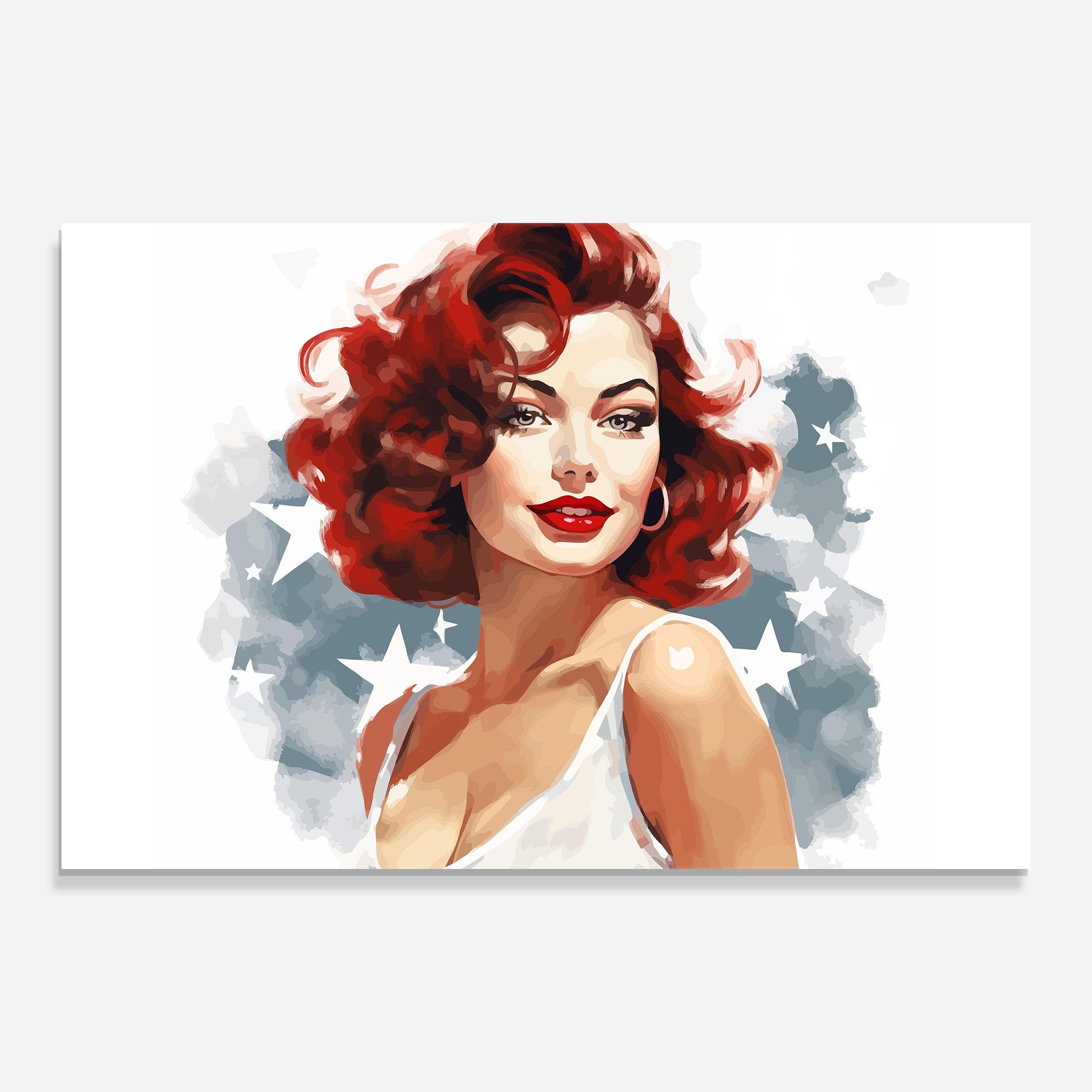 Red Portrait Lady mockup 0
