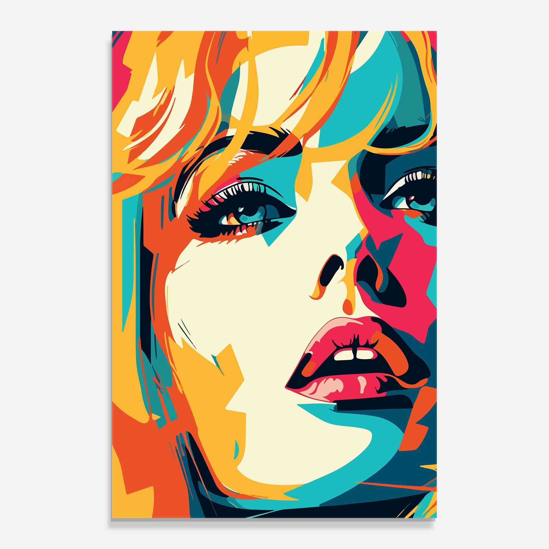 Tablou Sticla Blonde Girl Portrait mockup 0