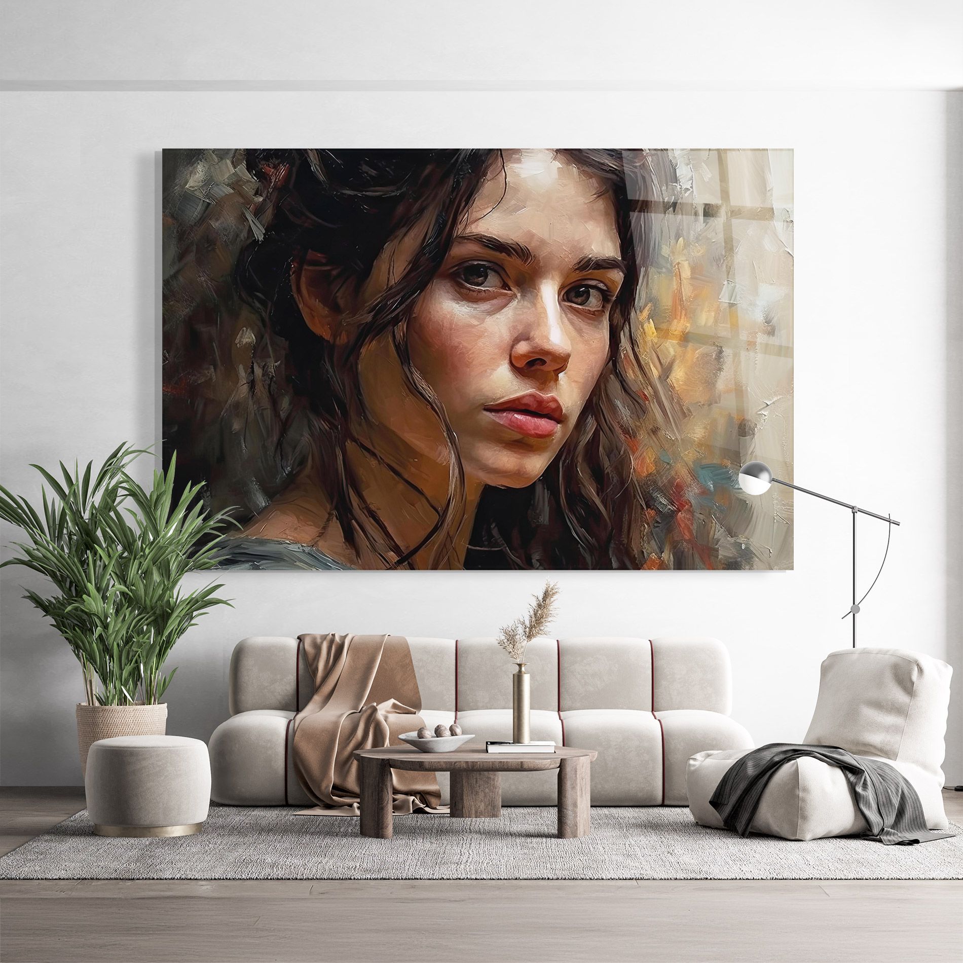 Closeup Impasto Portrait mockup 9