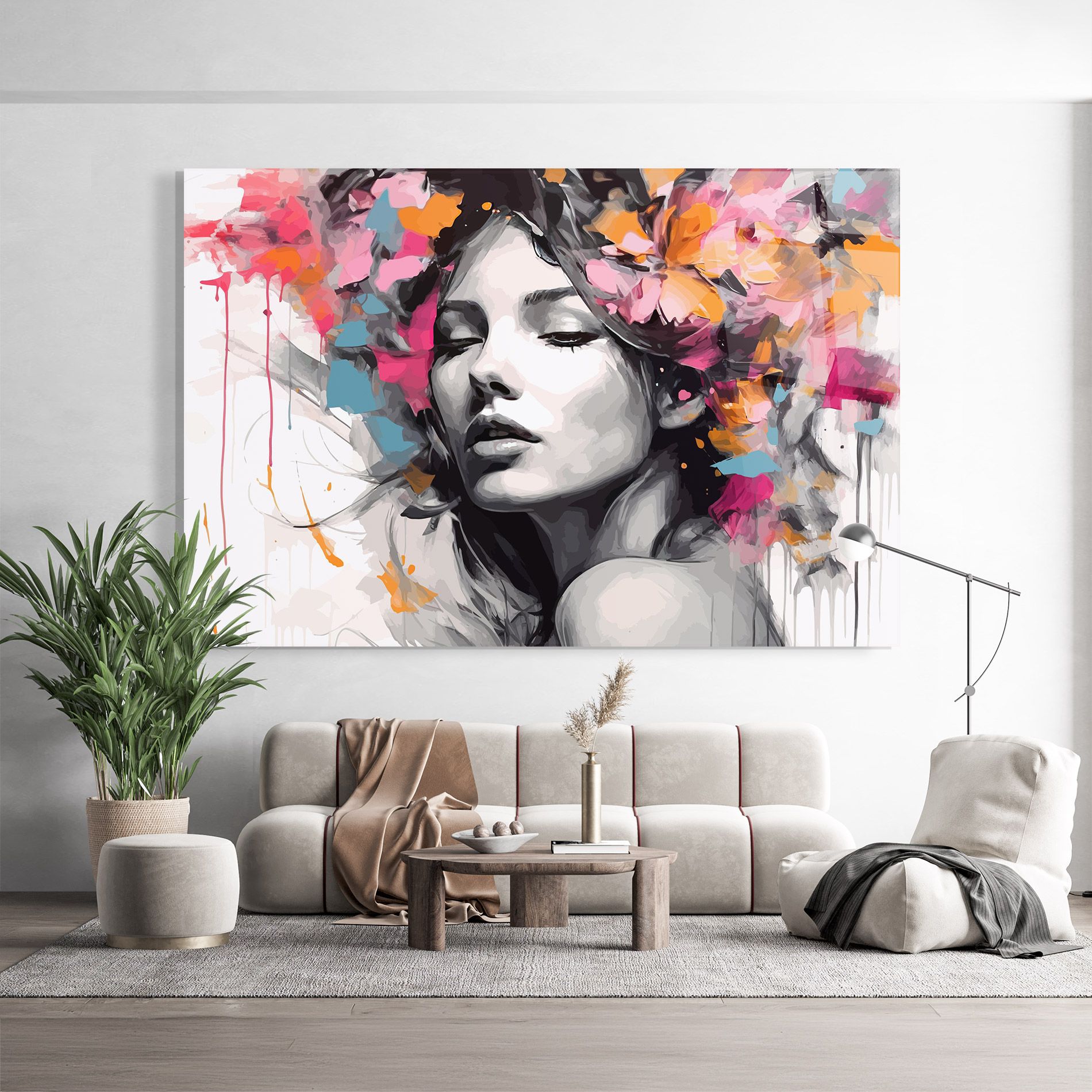 Colorful Flower Portrait mockup 9