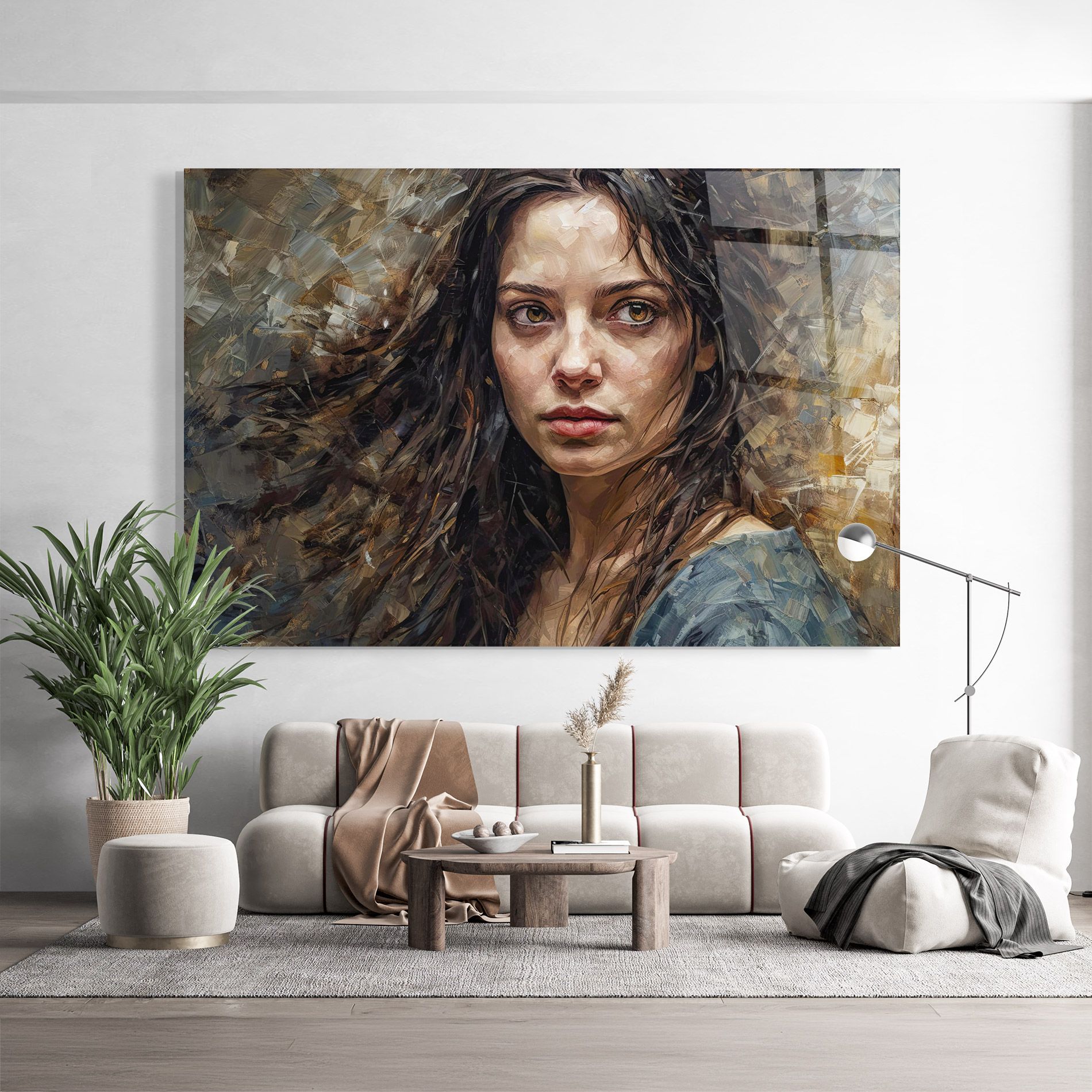 Darkhaired Woman Portrait mockup 9
