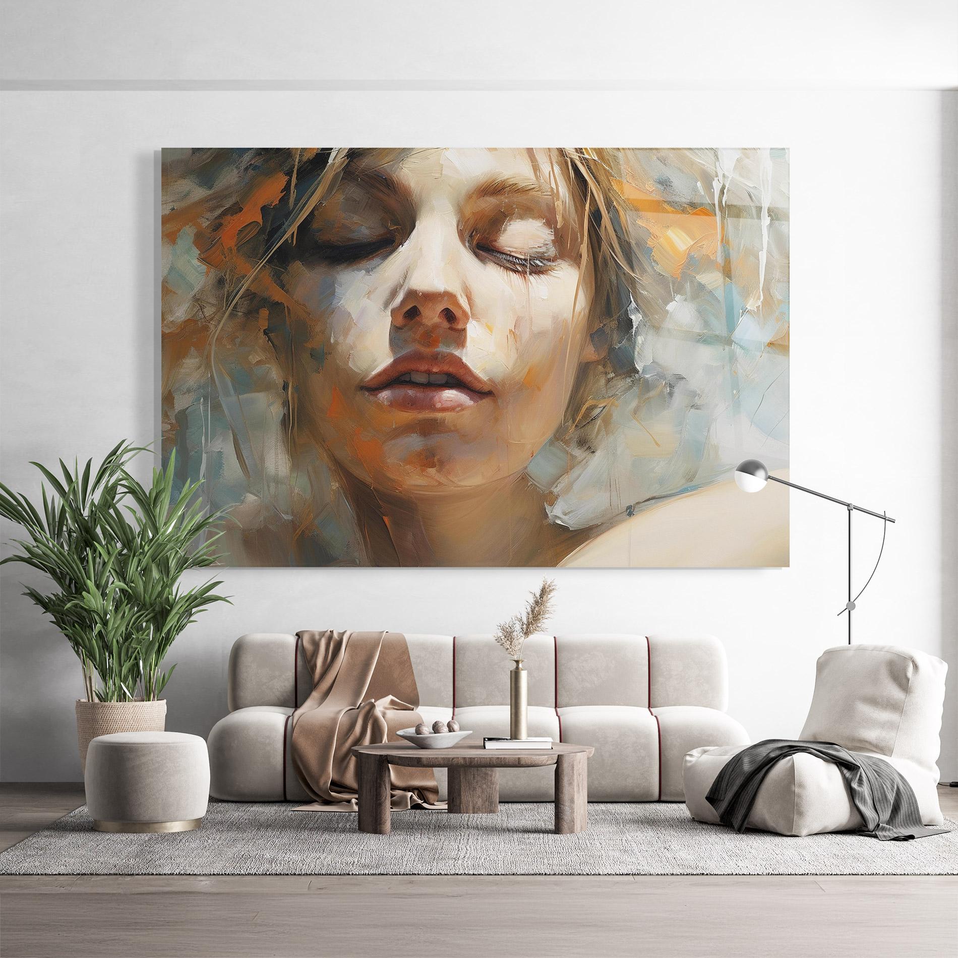 Tablou Sticla Emotive Brushstrokes mockup 9