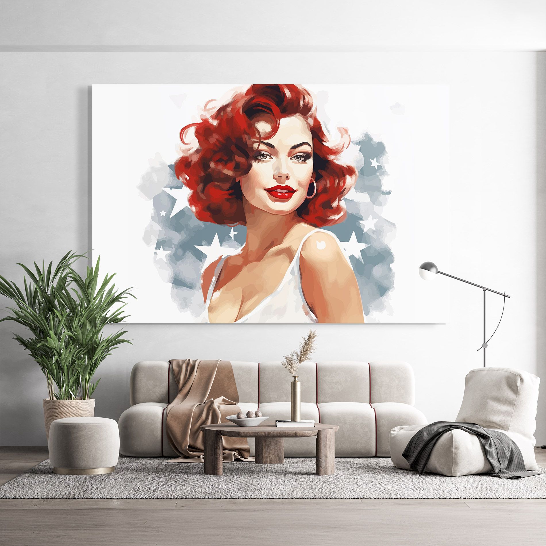 Red Portrait Lady mockup 9