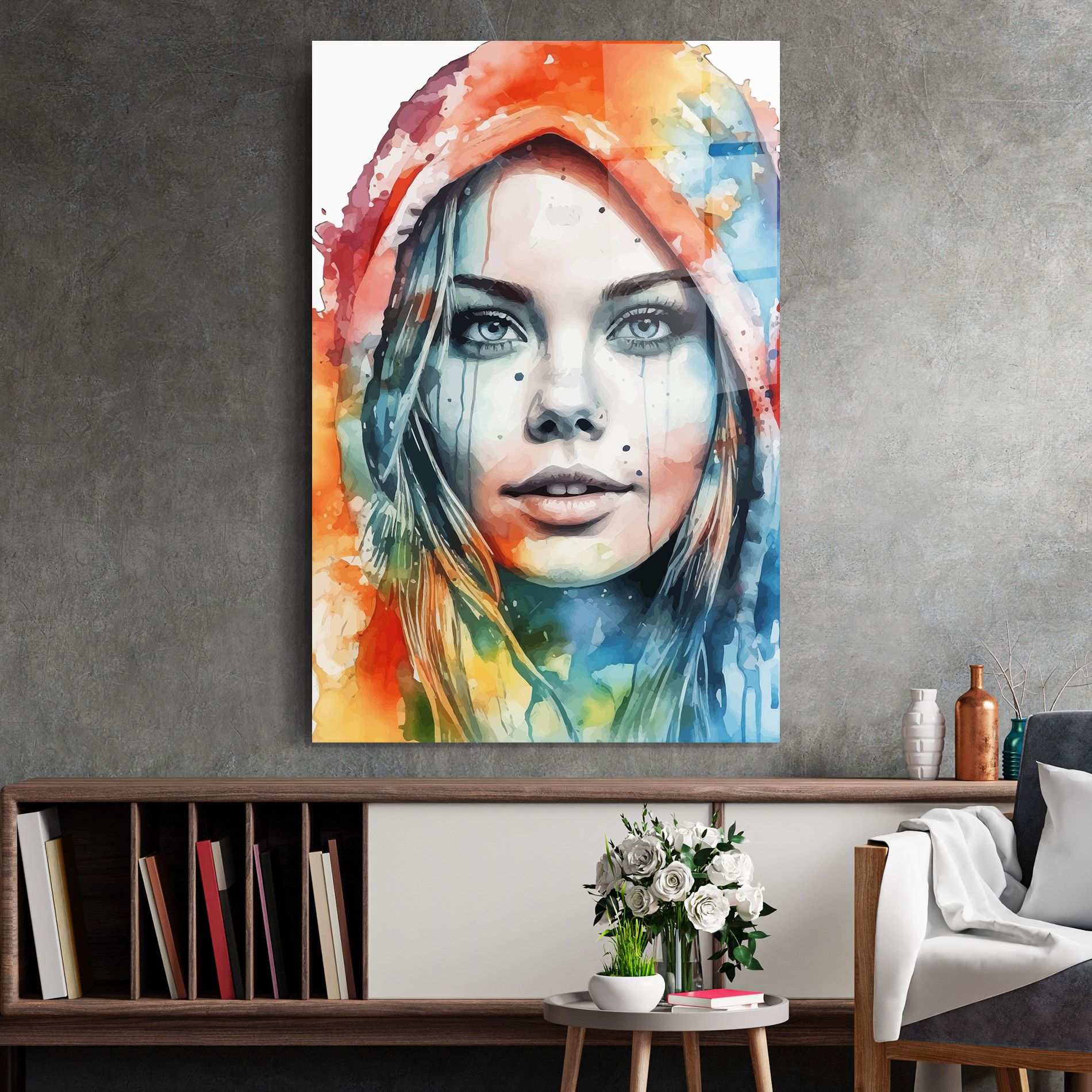 Colorful Portrait Art mockup 2