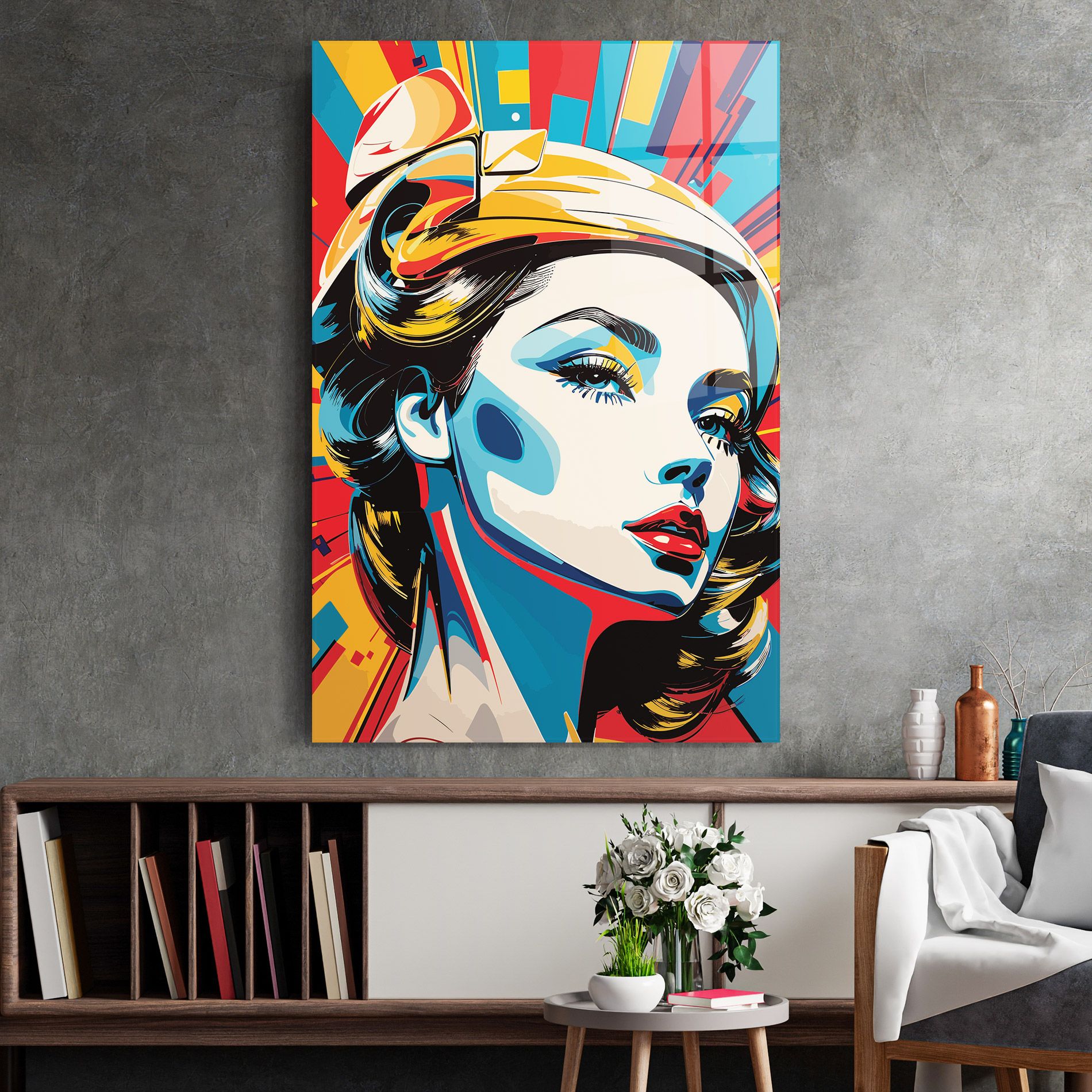 Colorful Portrait Lady mockup 2