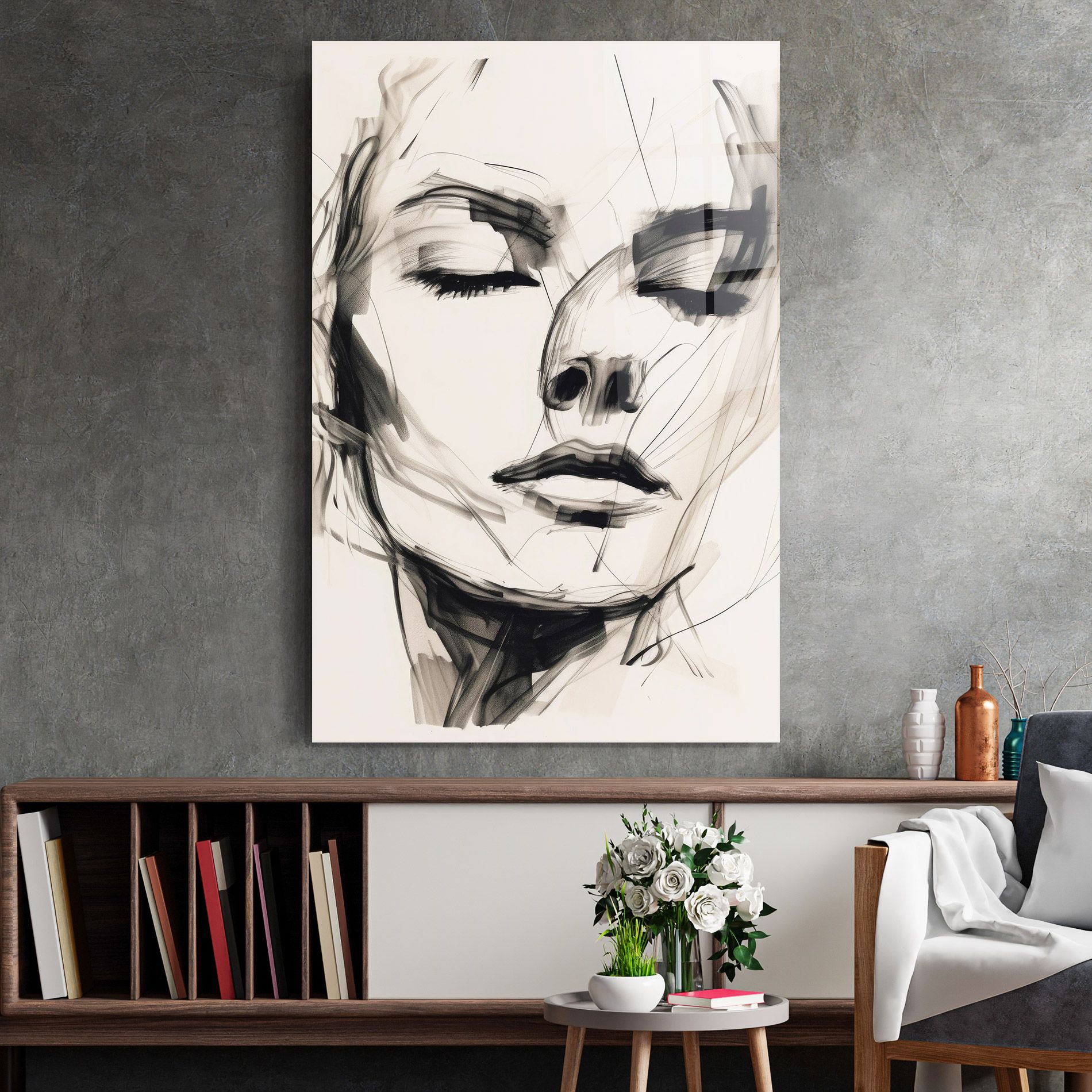 Continuous Line Woman mockup 2