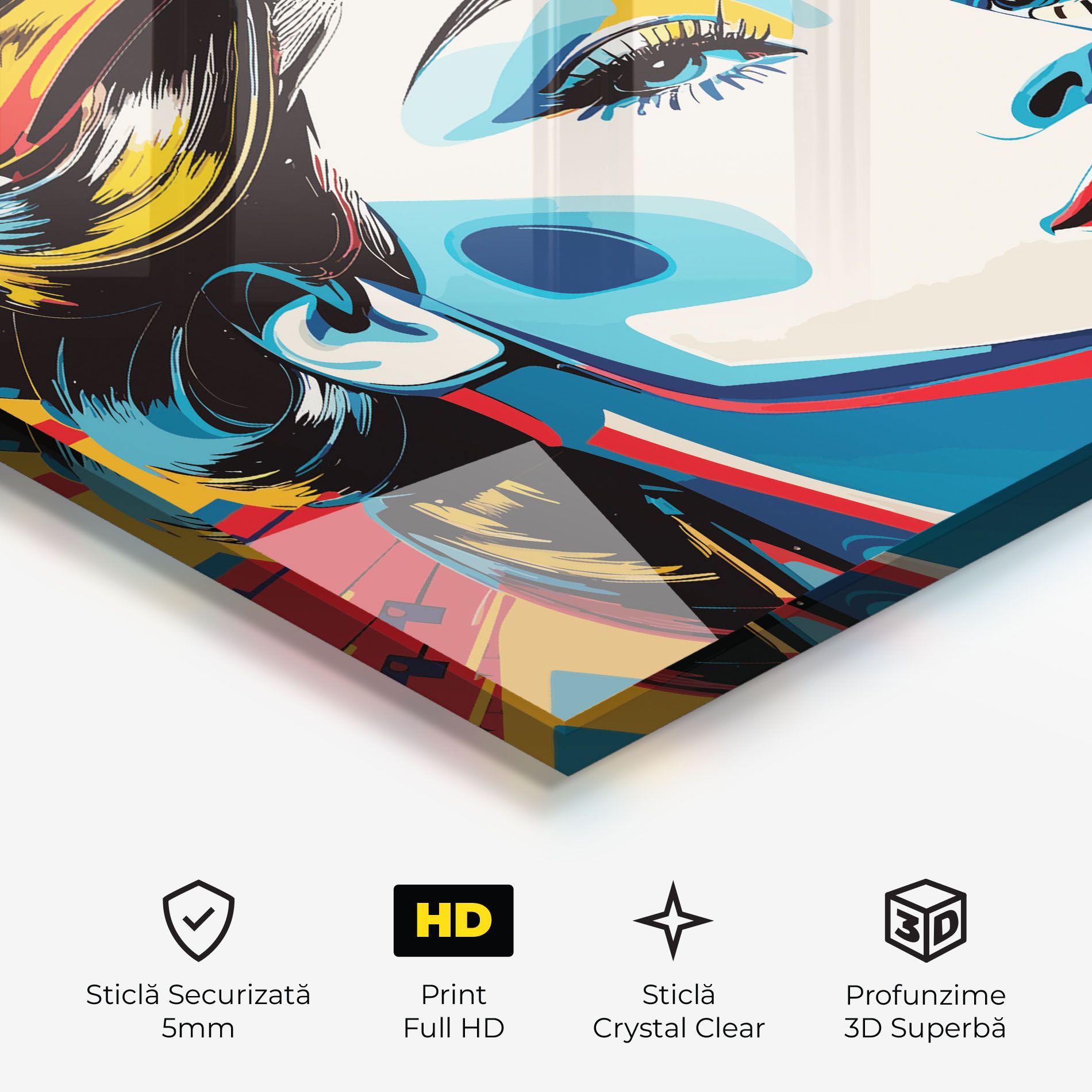 Colorful Portrait Lady mockup 3