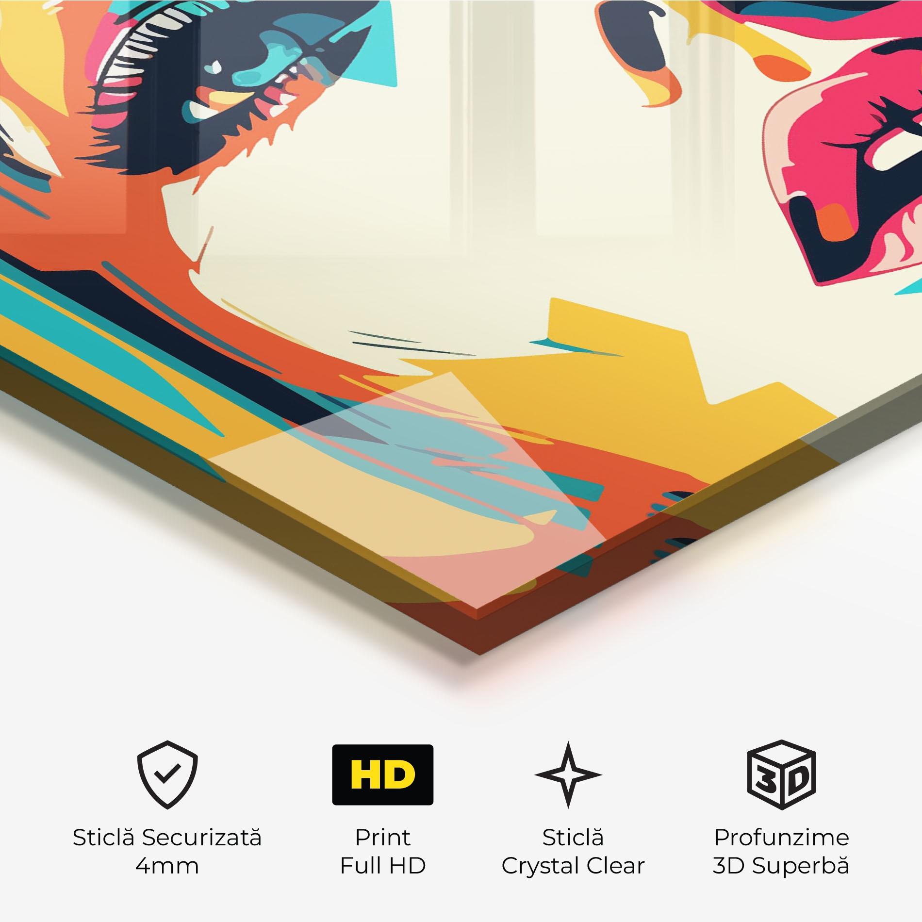 Tablou Sticla Blonde Girl Portrait mockup 3