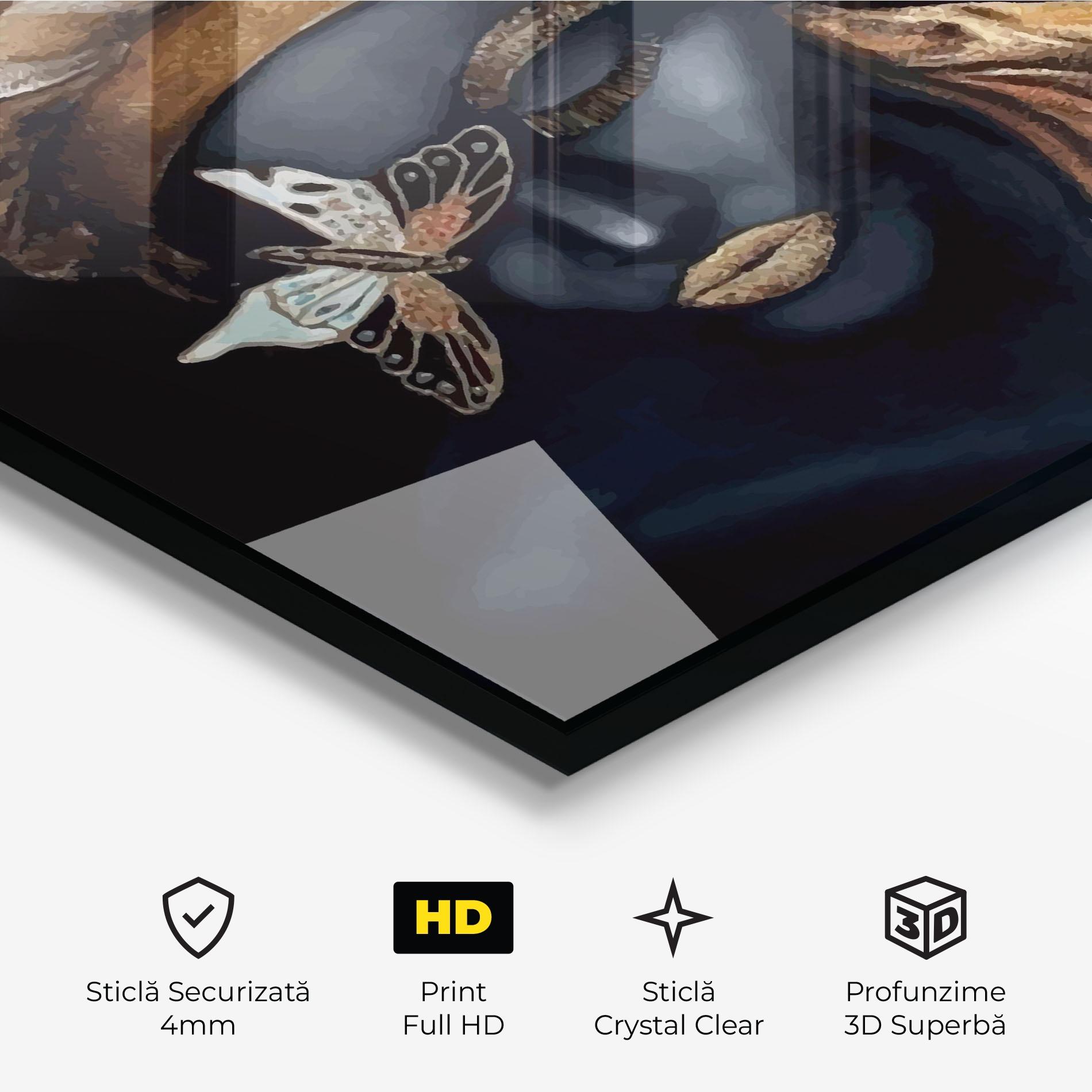 Tablou Sticla Butterfly Lady mockup 3