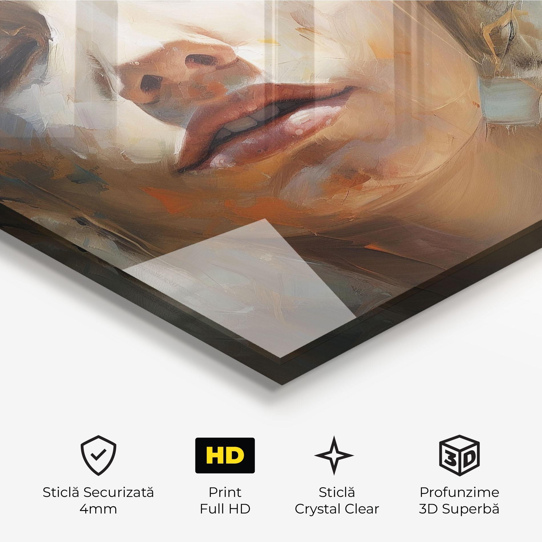 Tablou Sticla Emotive Brushstrokes mockup 3