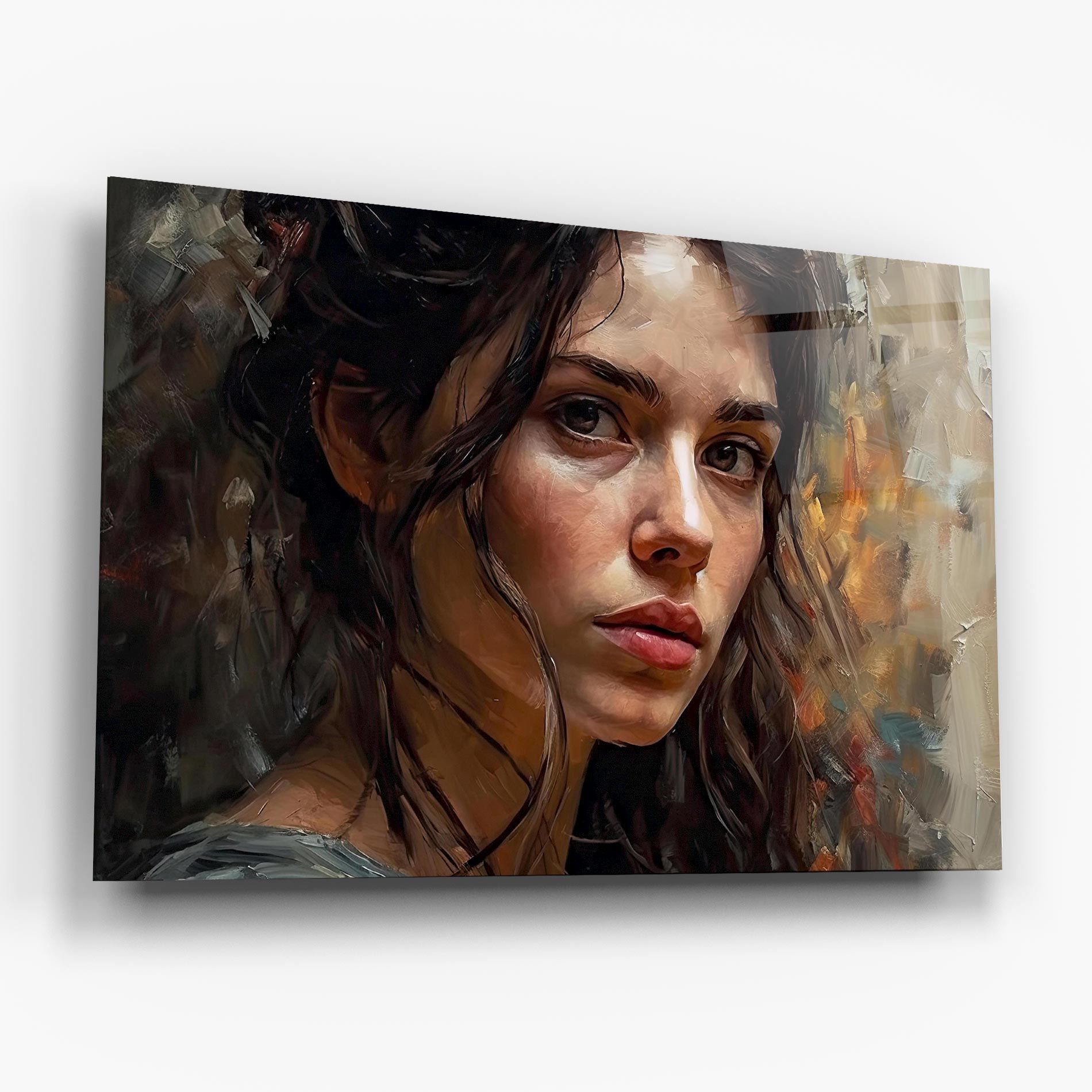 Closeup Impasto Portrait mockup 6
