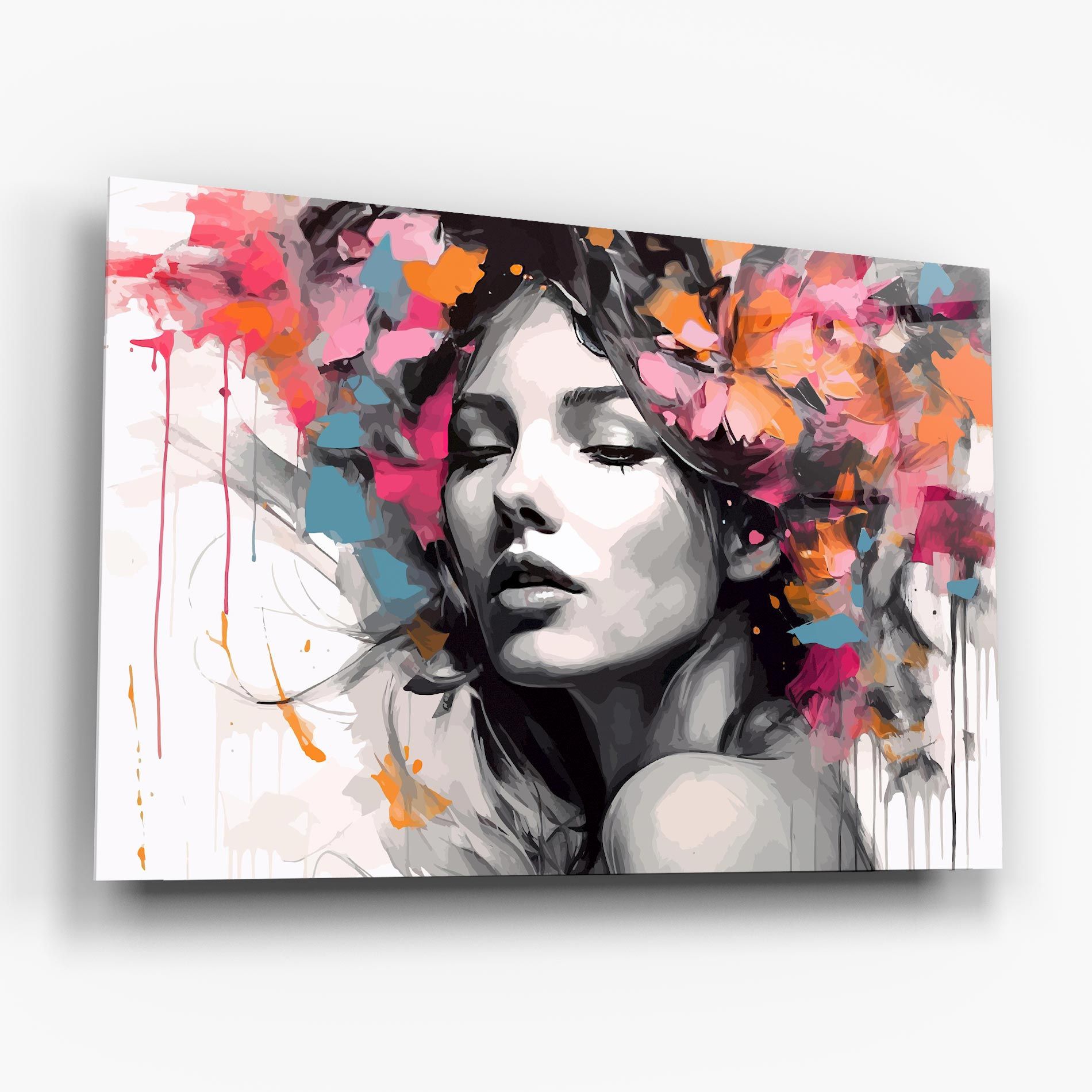 Colorful Flower Portrait mockup 6