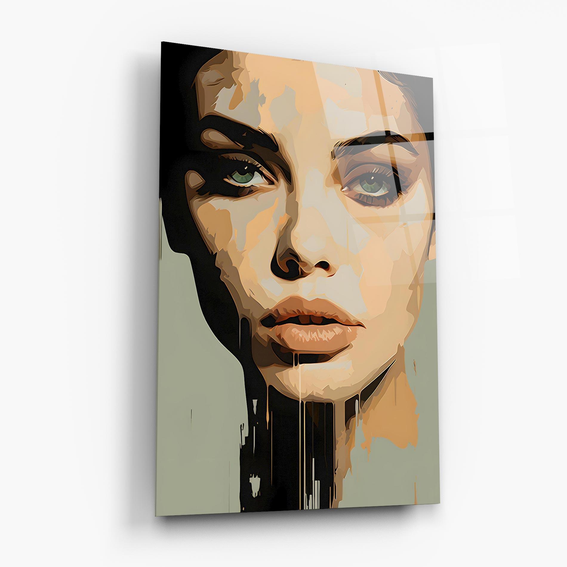 Tablou Sticla Apologetic Face mockup 6