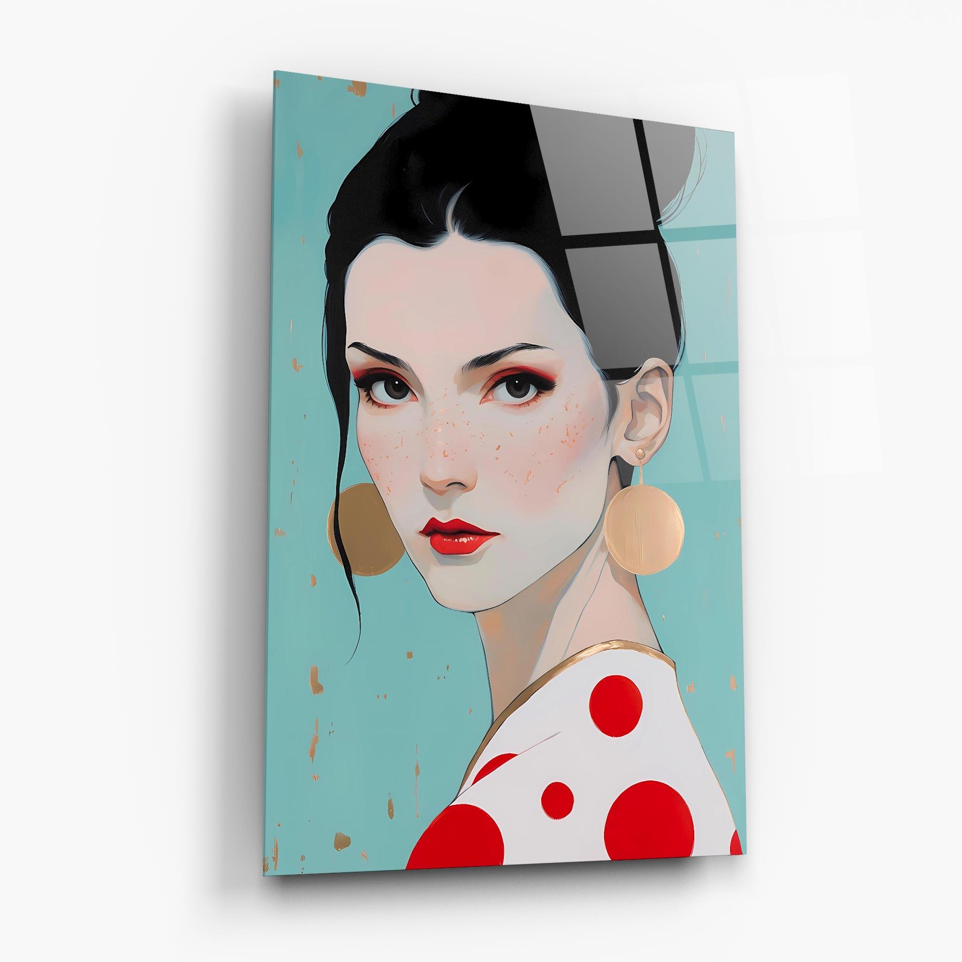 Tablou Sticla Asian Style Portrait mockup 6