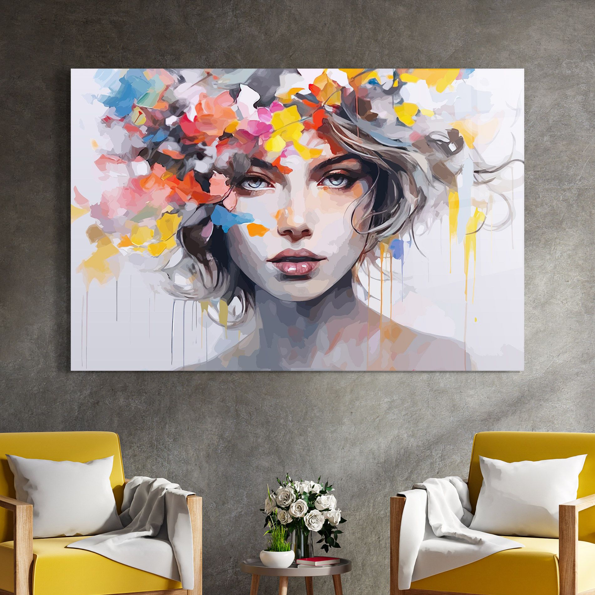 Colorful Hair Portrait mockup 4