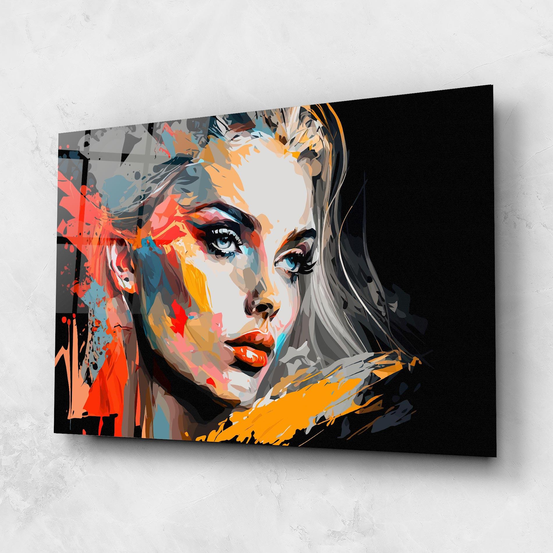 Tablou Sticla Blue Eye Face mockup 1