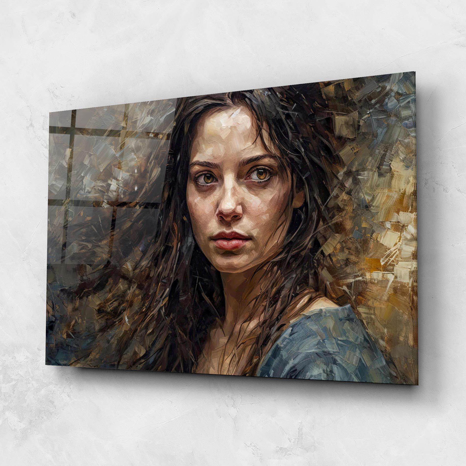 Darkhaired Woman Portrait mockup 1
