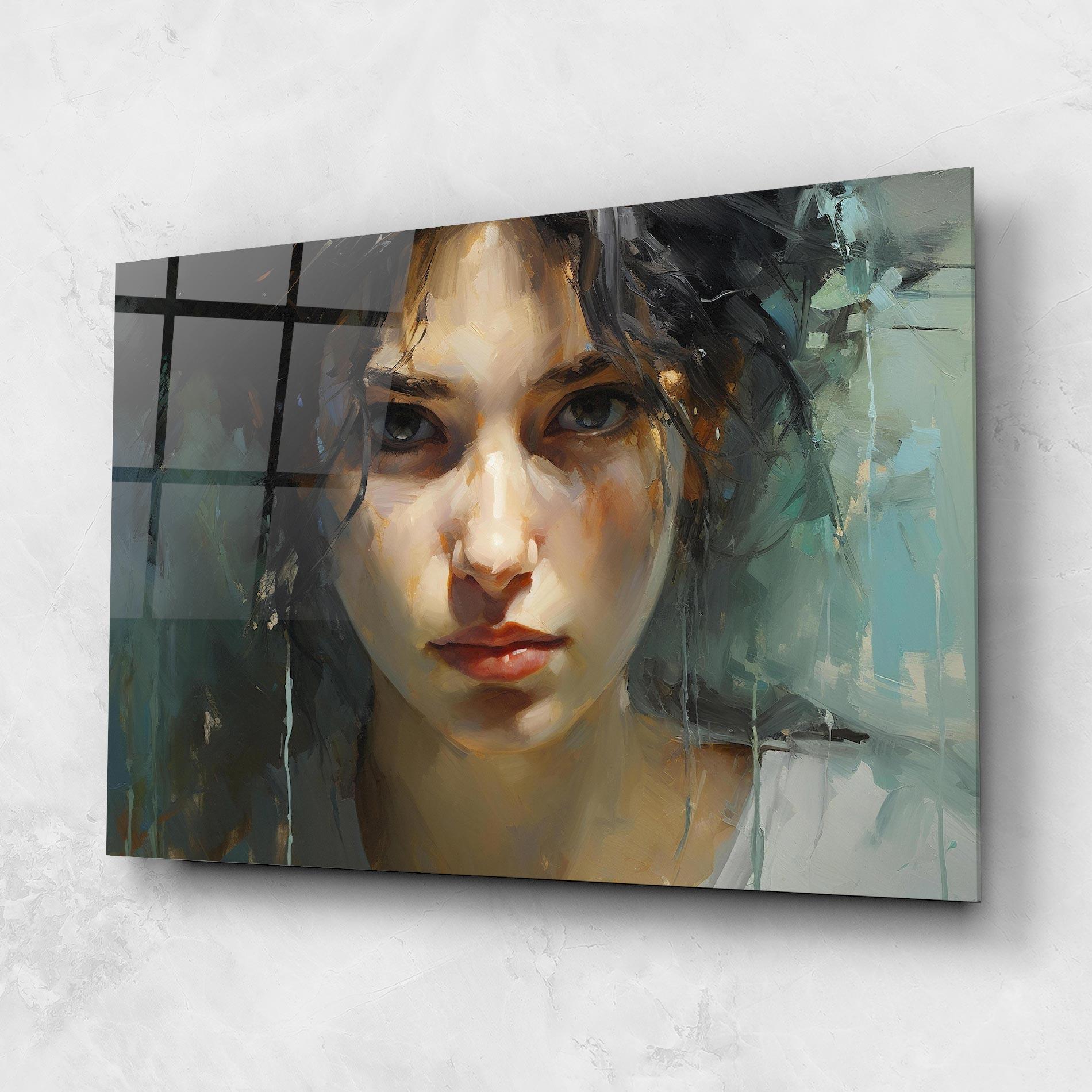 Tablou Sticla Intense Portrait mockup 1