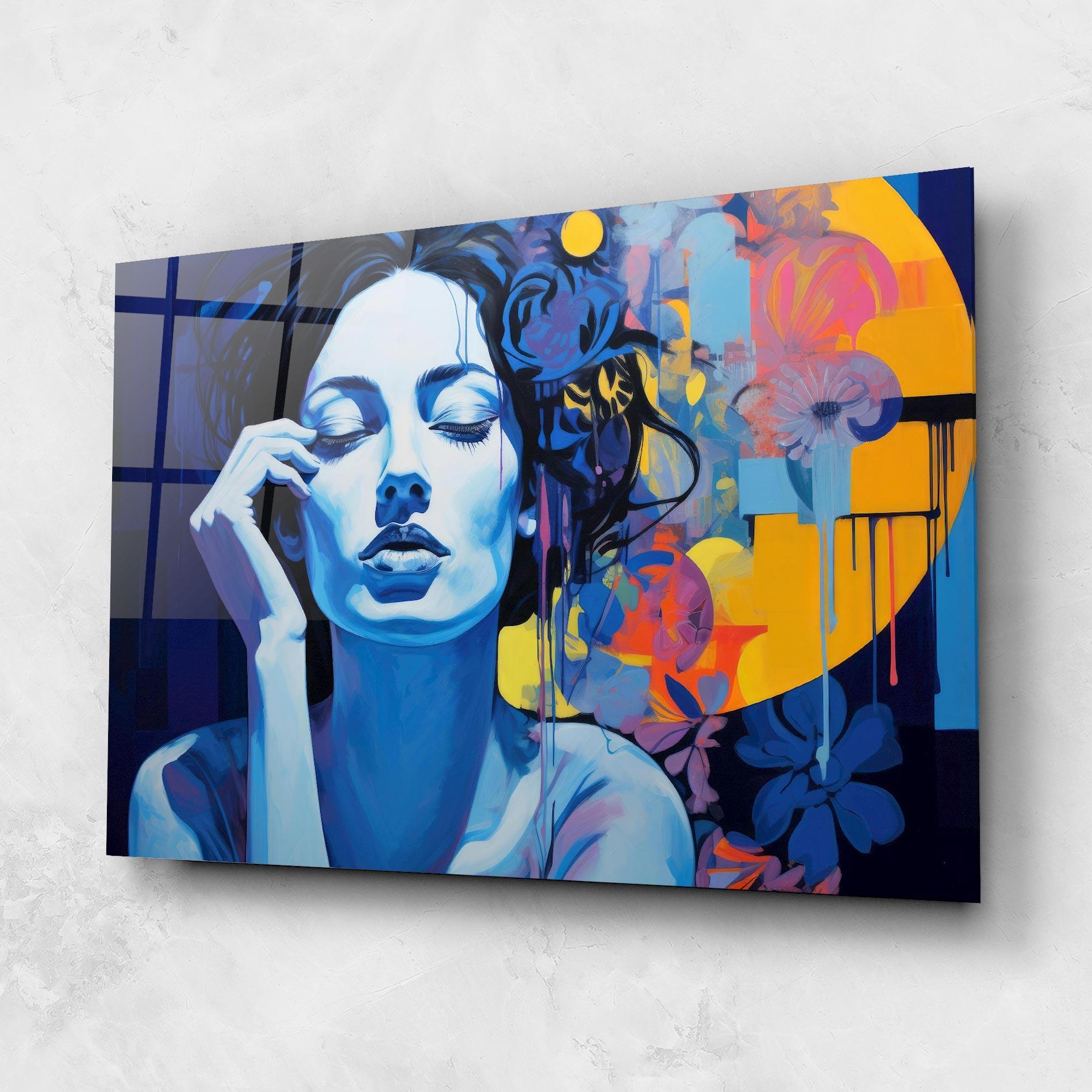 Tablou Sticla Photographic Blue Image mockup 1