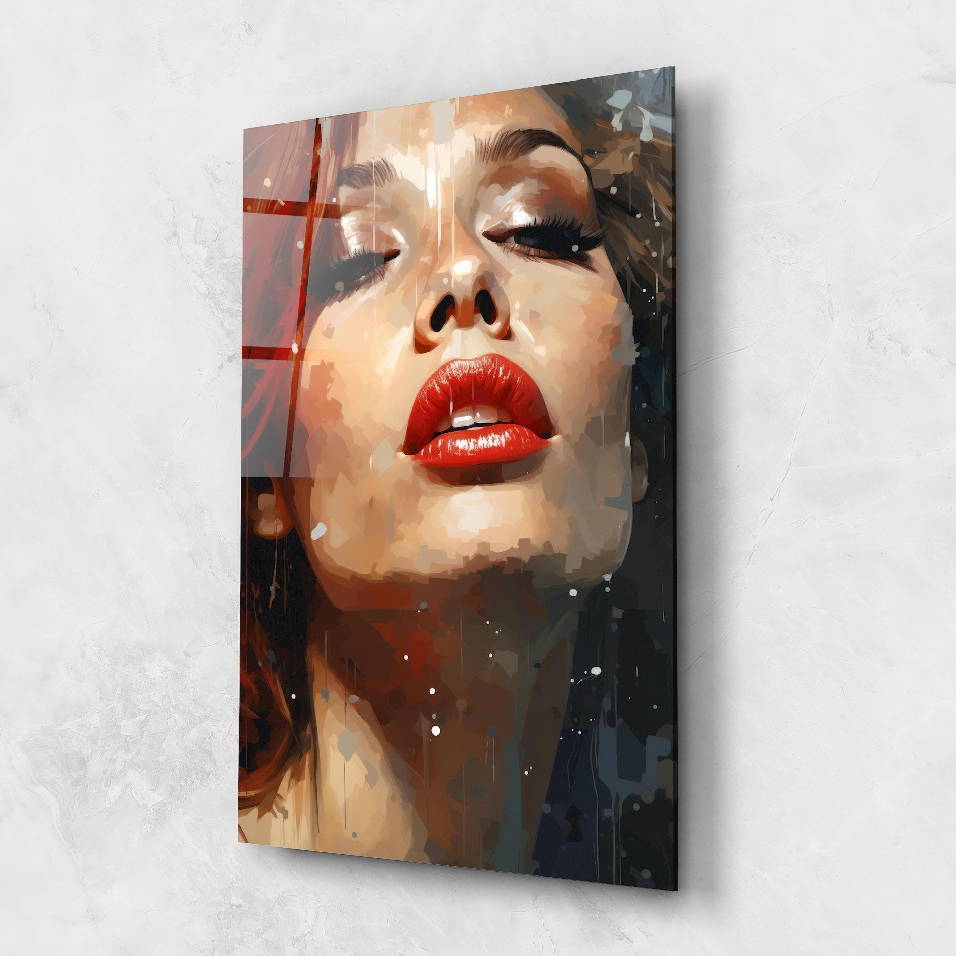Tablou Sticla Close Up Look Portrait mockup 1
