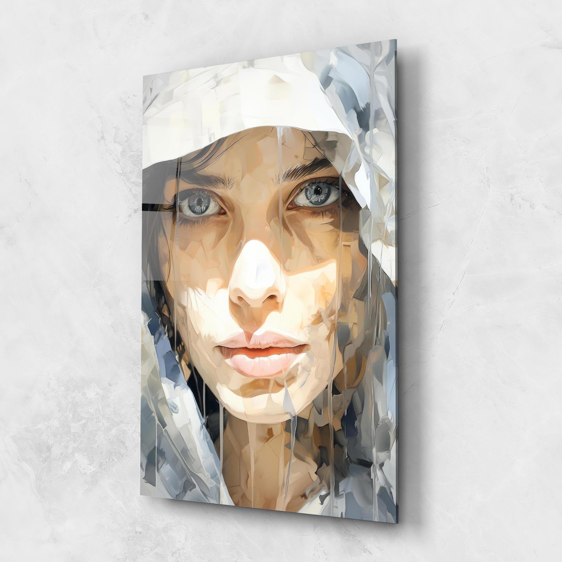 Tablou Sticla Close Up Portrait mockup 1