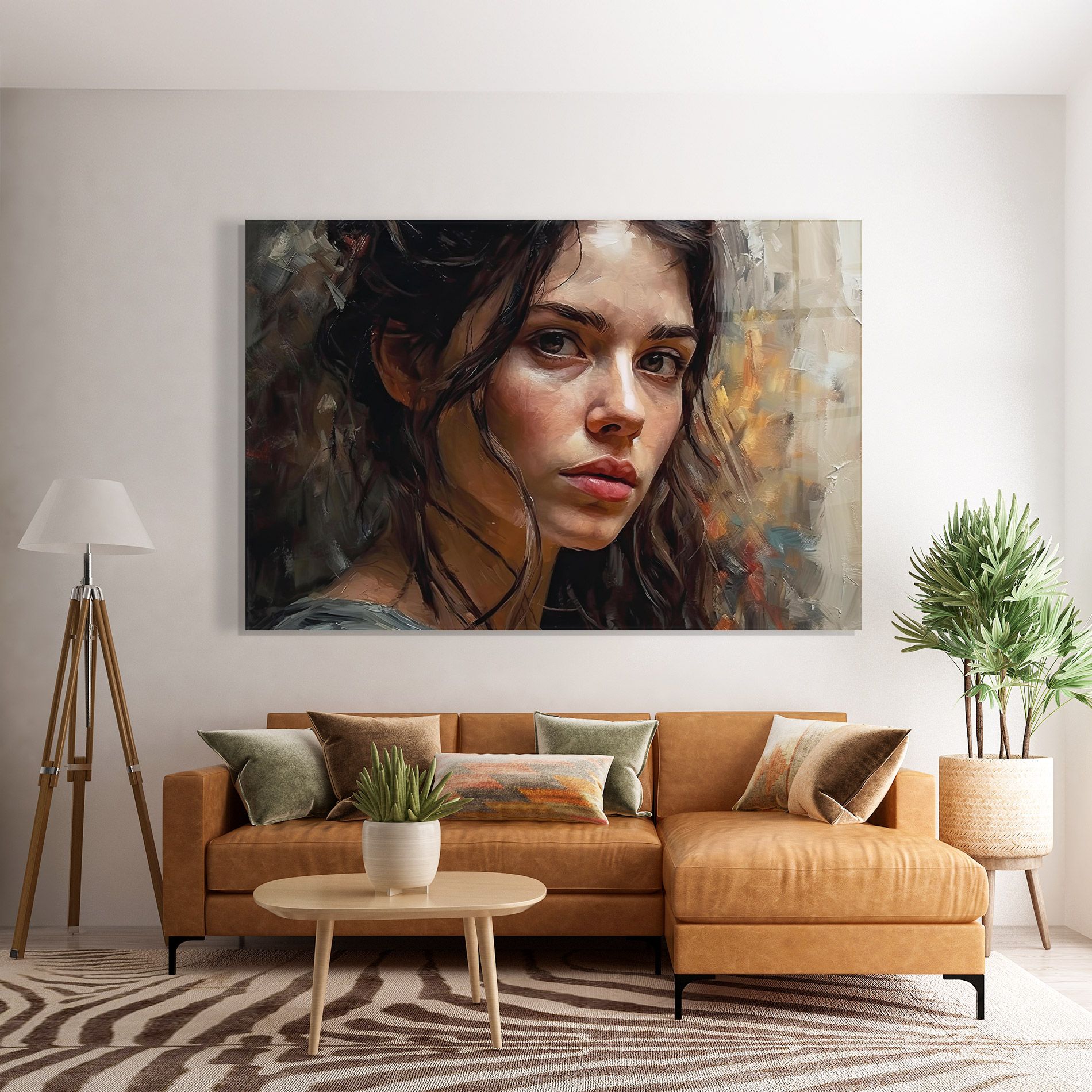 Closeup Impasto Portrait mockup 7
