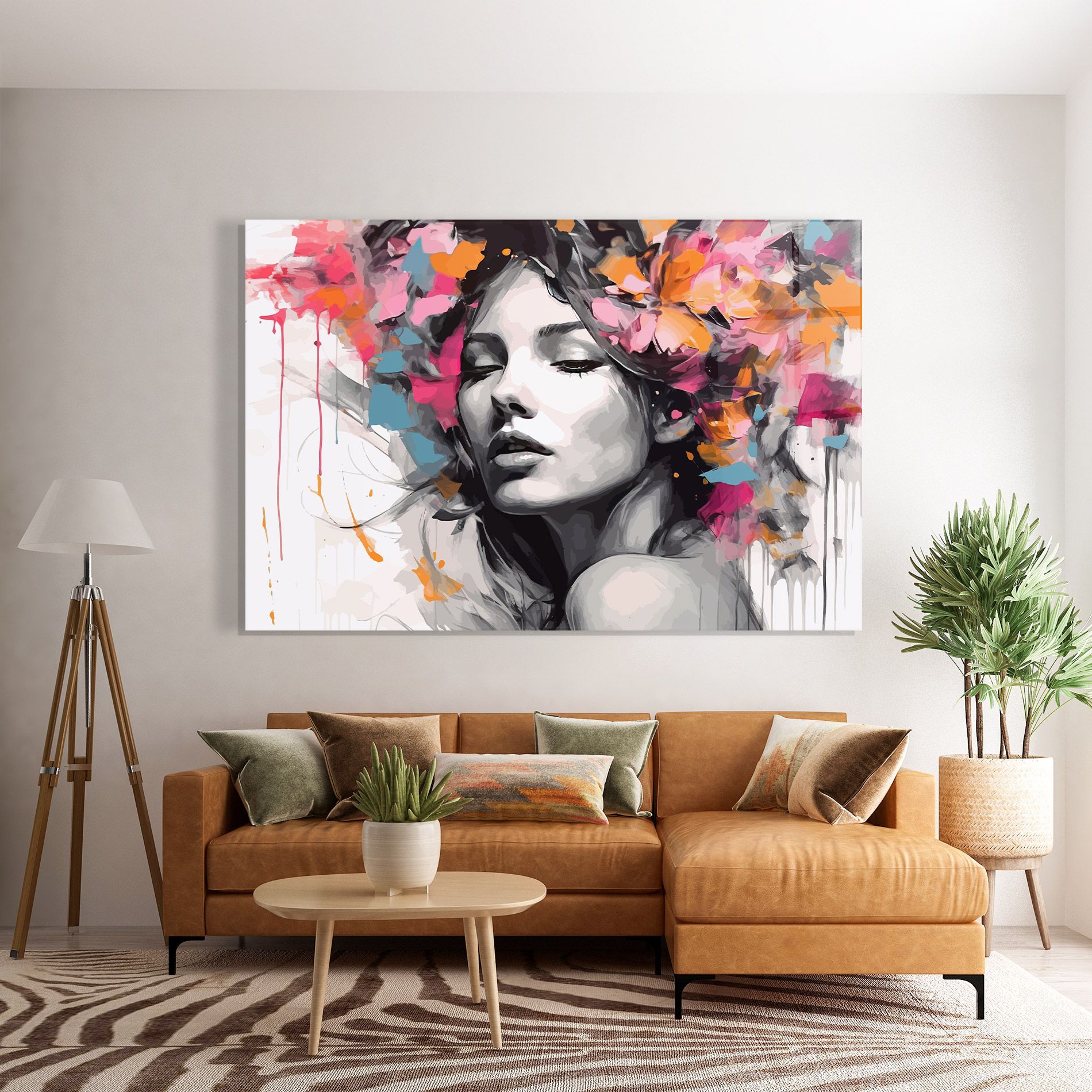 Colorful Flower Portrait mockup 7