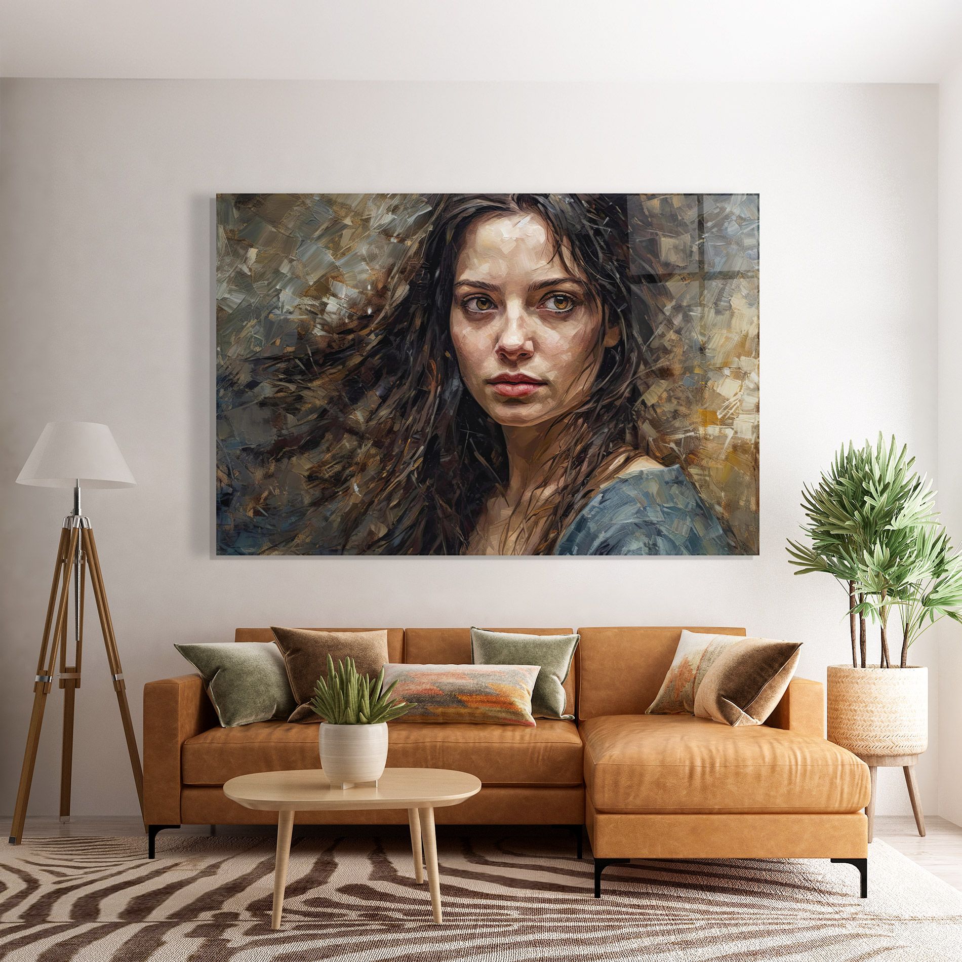 Darkhaired Woman Portrait mockup 7