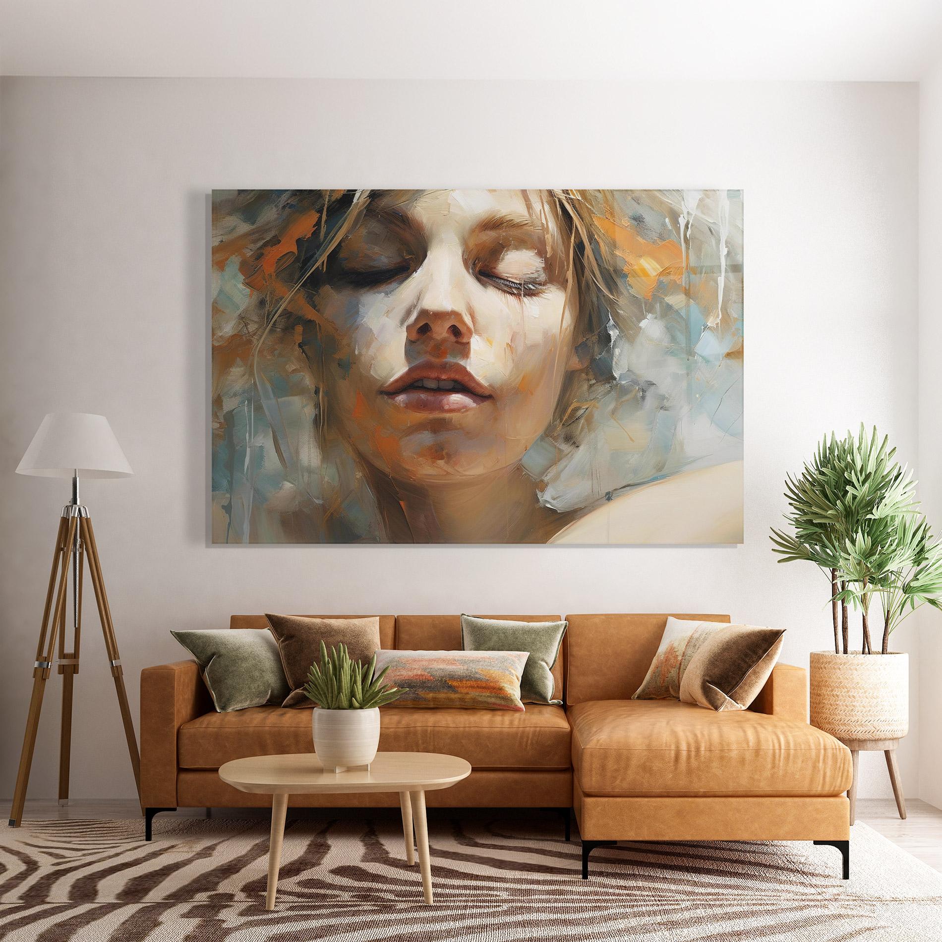 Tablou Sticla Emotive Brushstrokes mockup 7