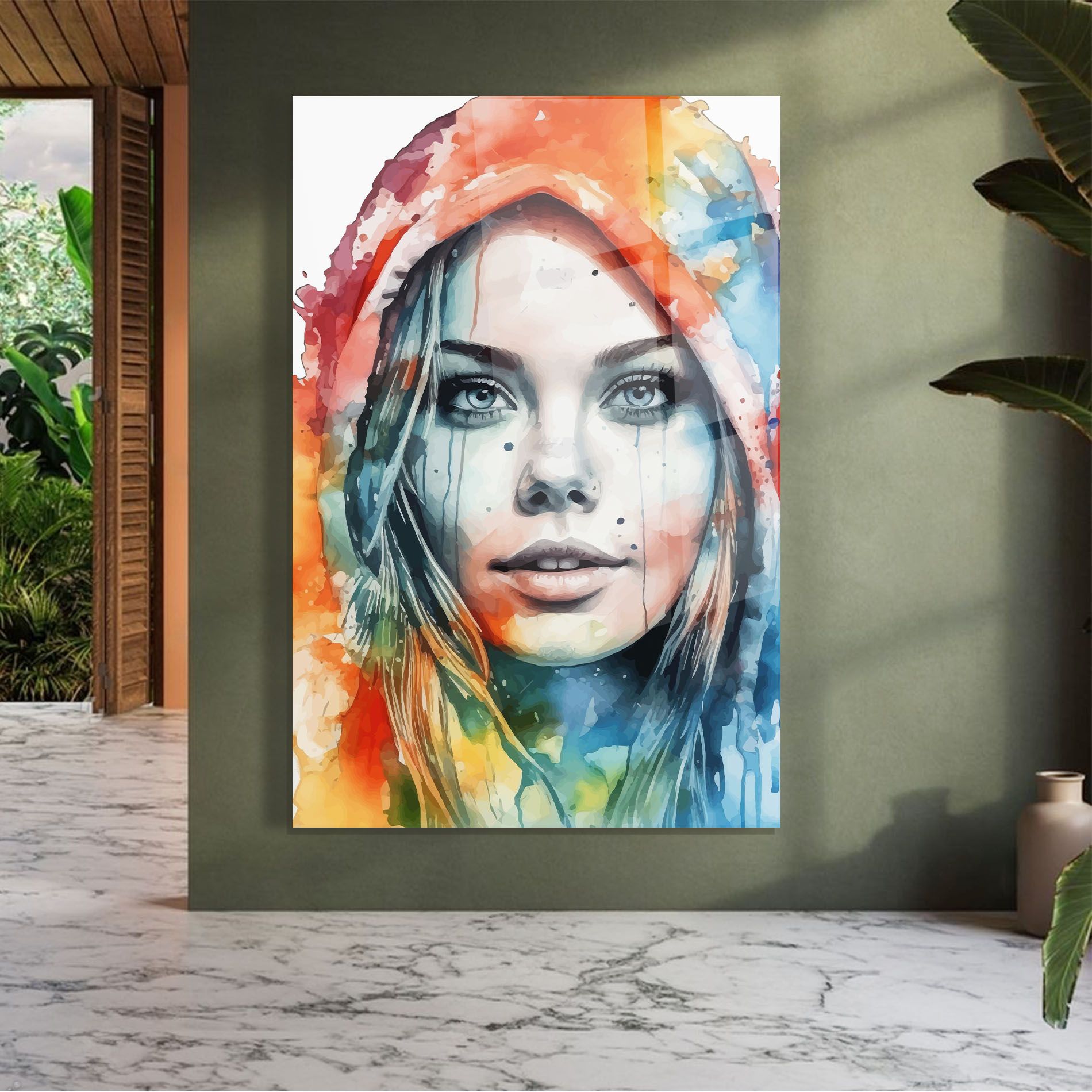 Colorful Portrait Art mockup 7