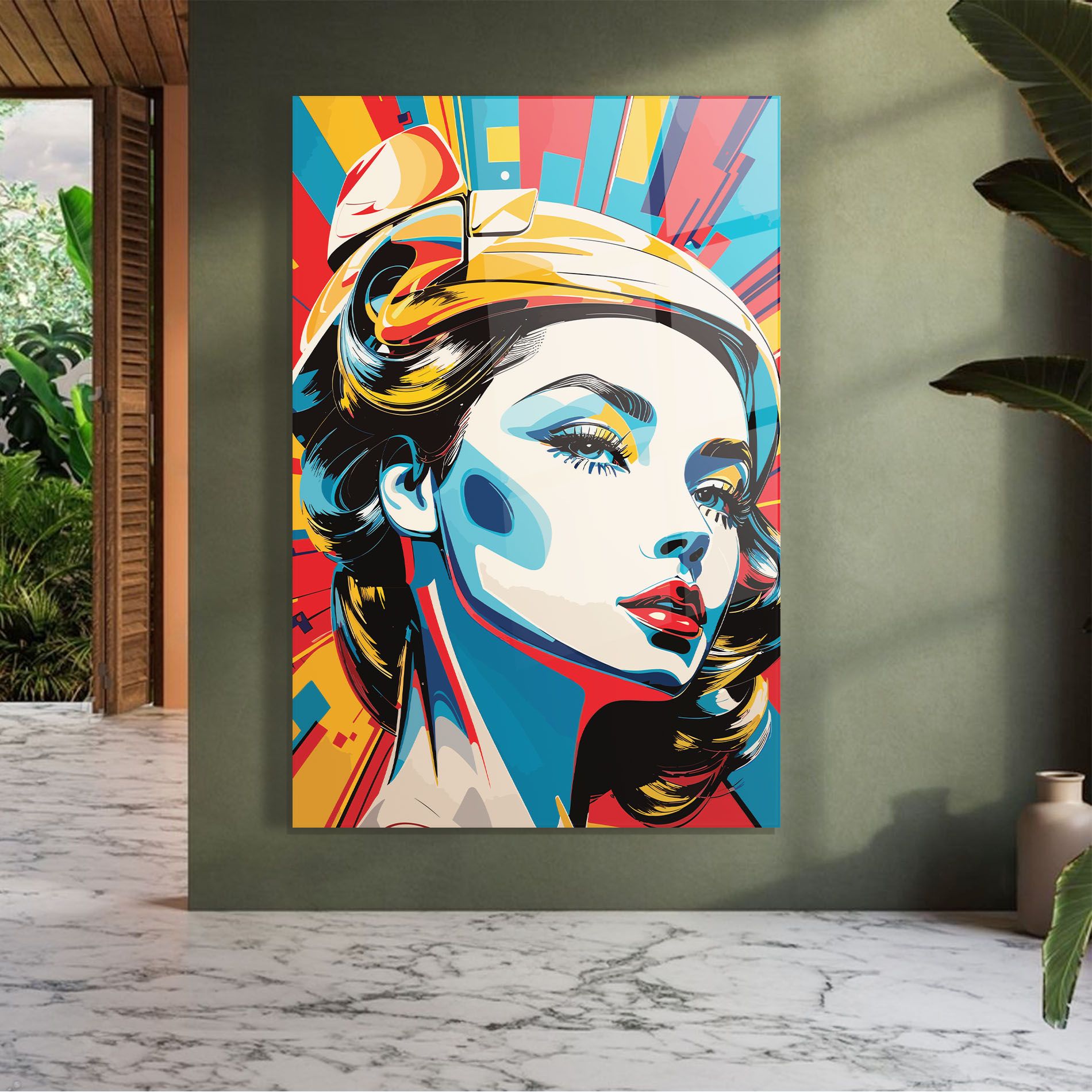 Colorful Portrait Lady mockup 7