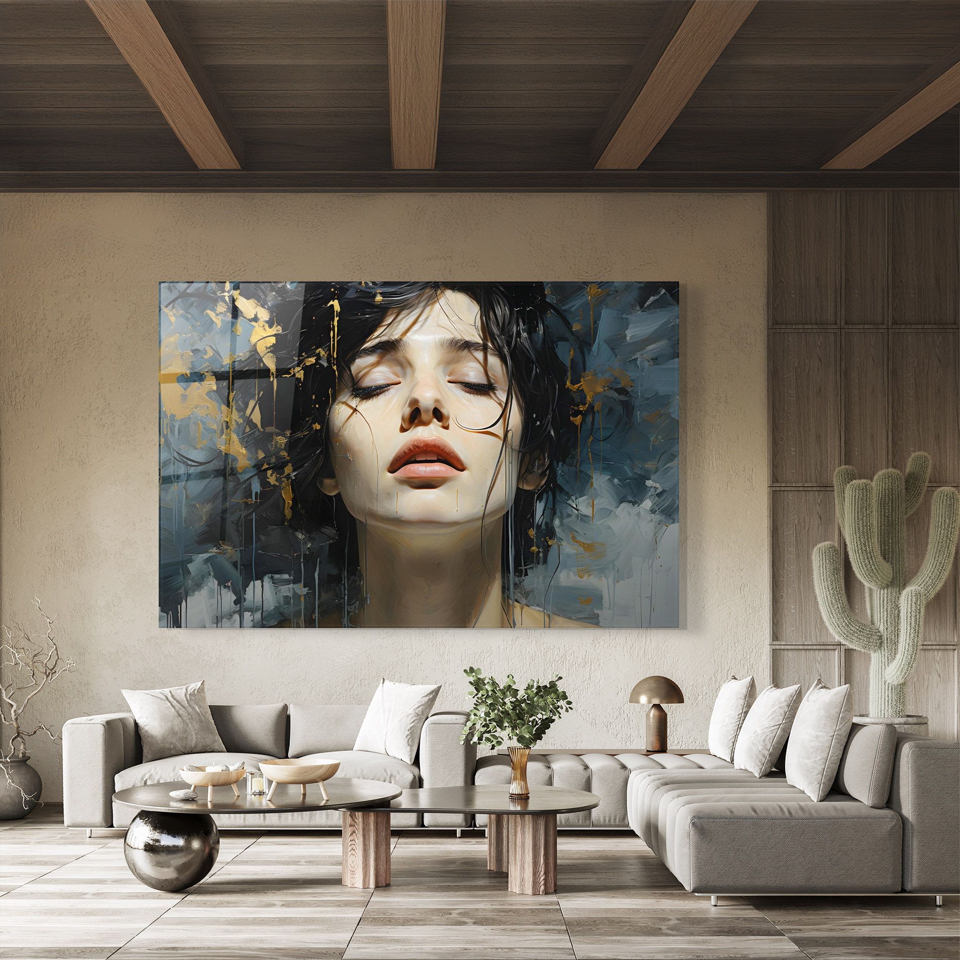 Closed Eyes Woman mockup 8