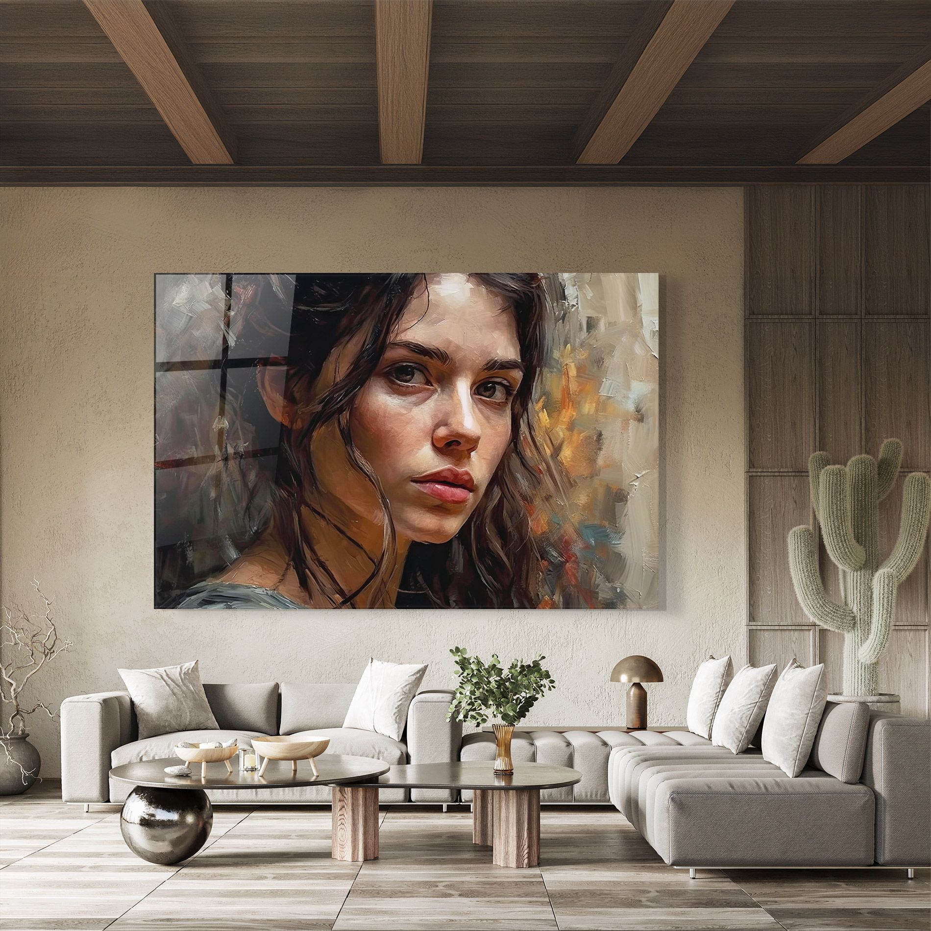 Closeup Impasto Portrait mockup 8