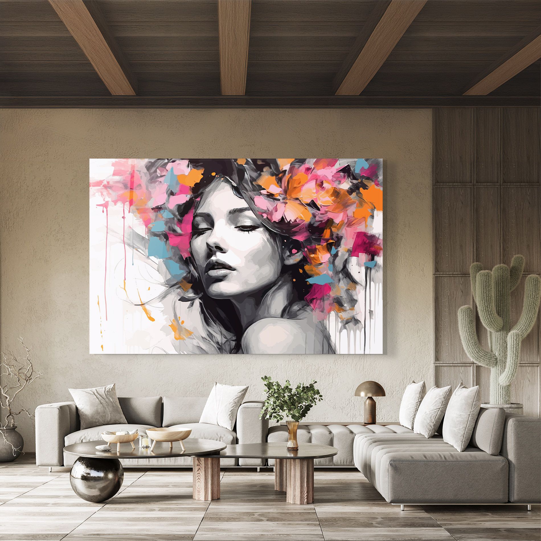 Colorful Flower Portrait mockup 8