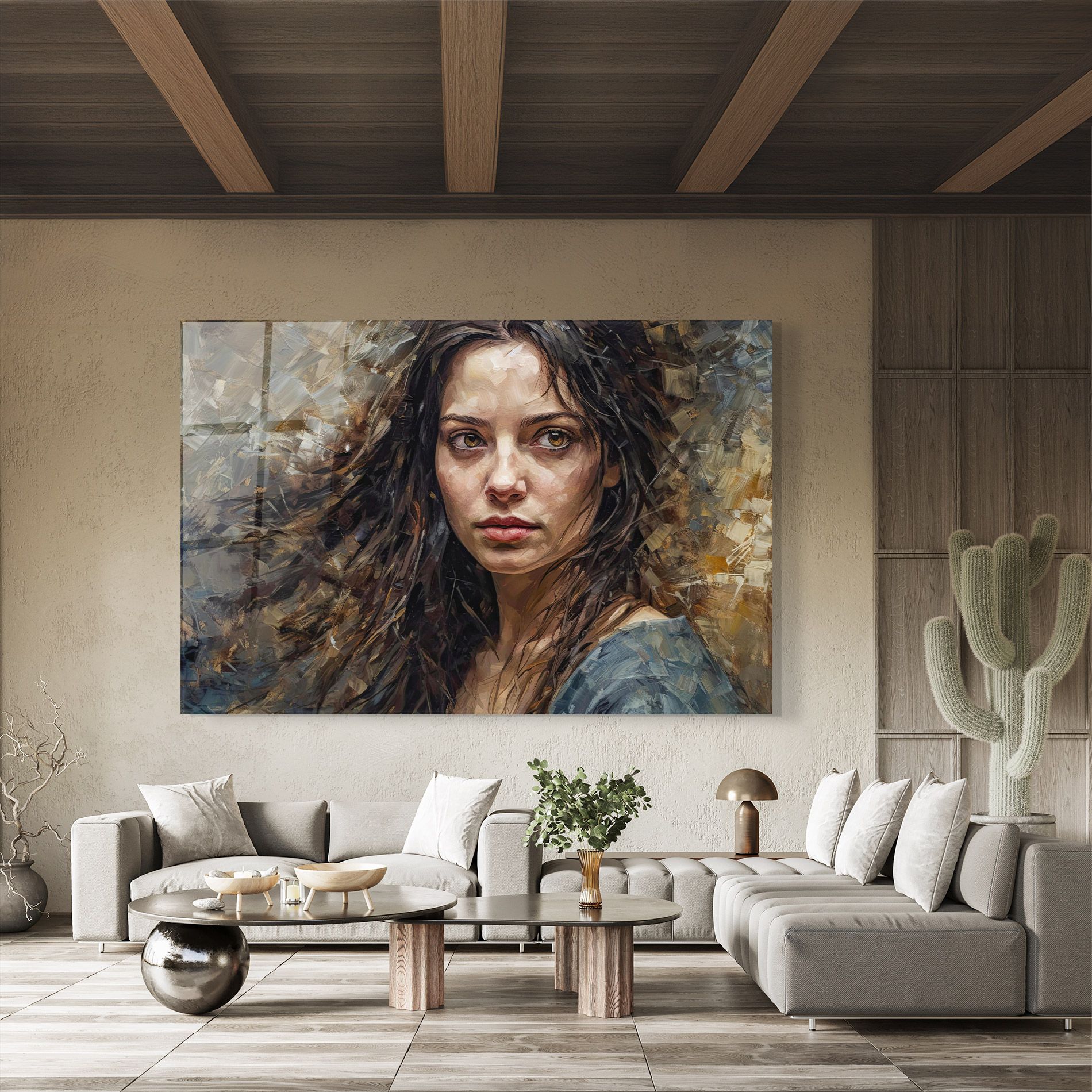 Darkhaired Woman Portrait mockup 8