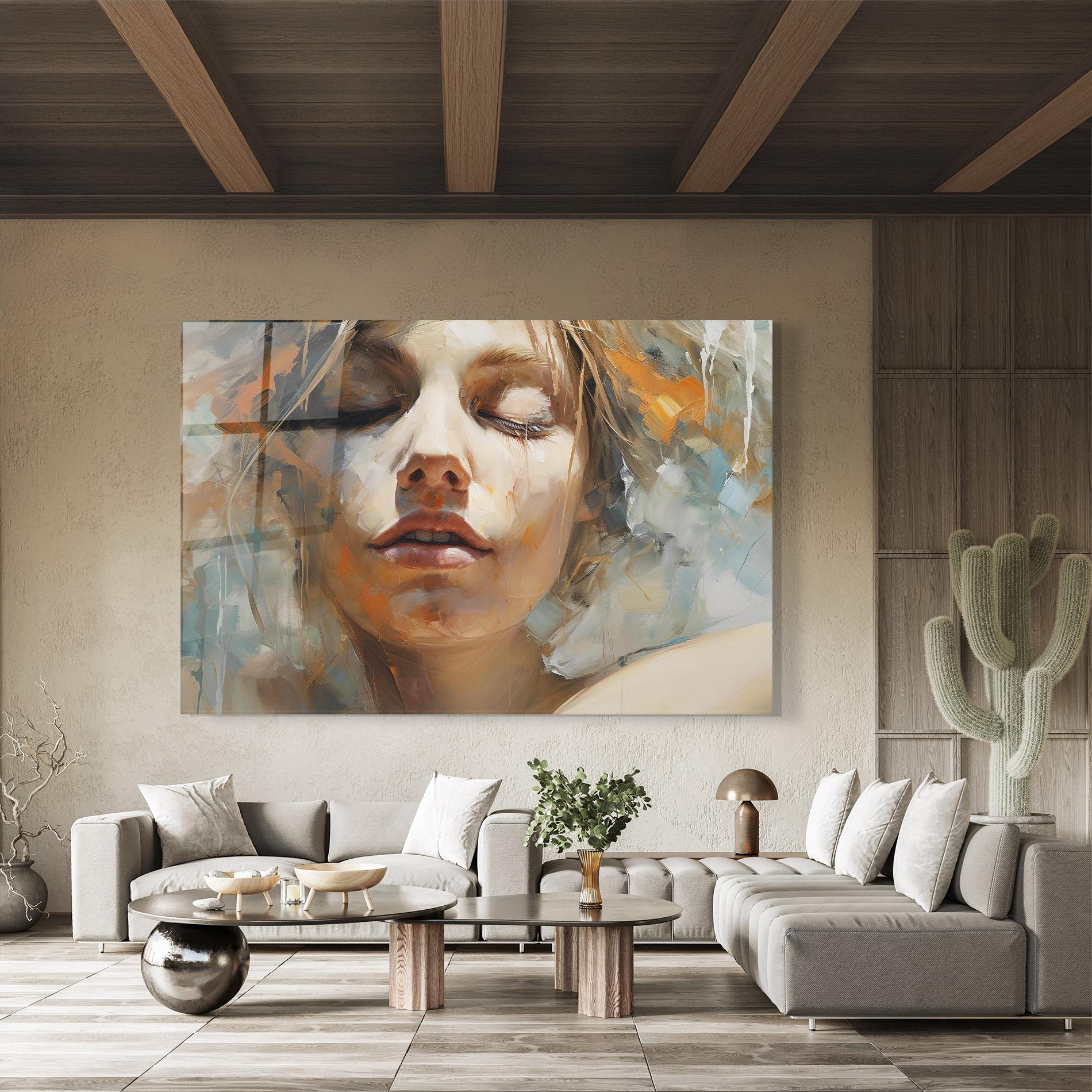 Tablou Sticla Emotive Brushstrokes mockup 8