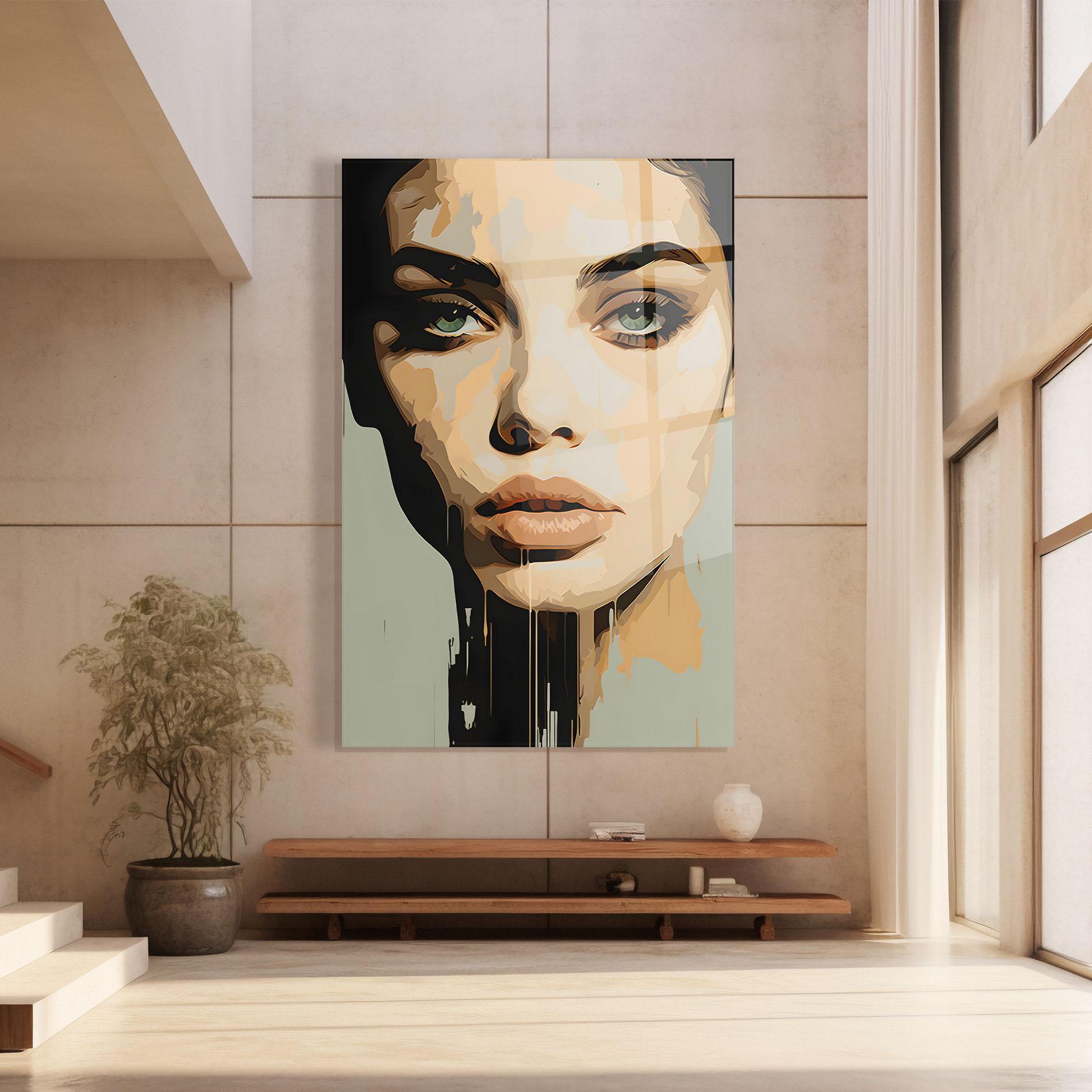 Tablou Sticla Apologetic Face mockup 8