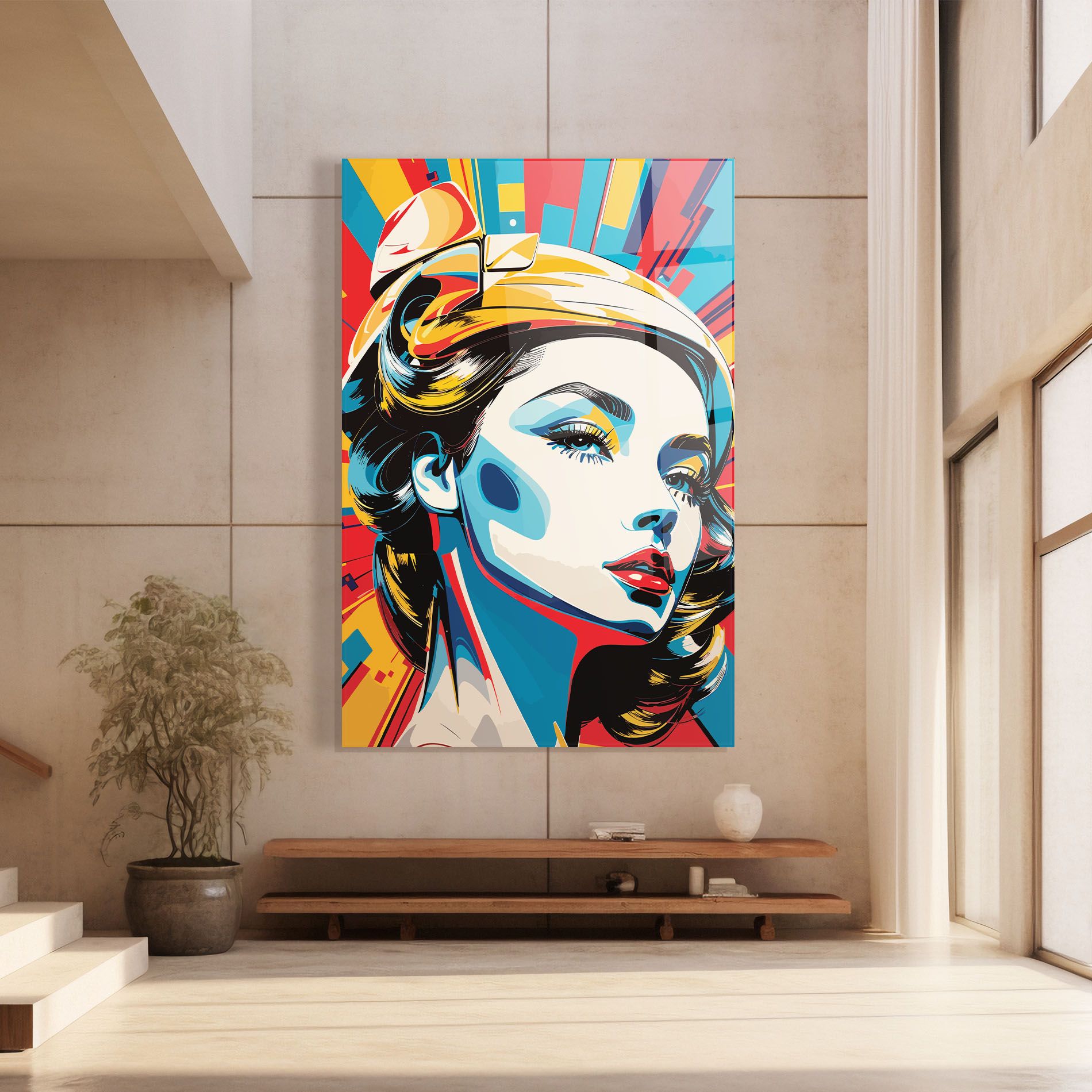 Colorful Portrait Lady mockup 8