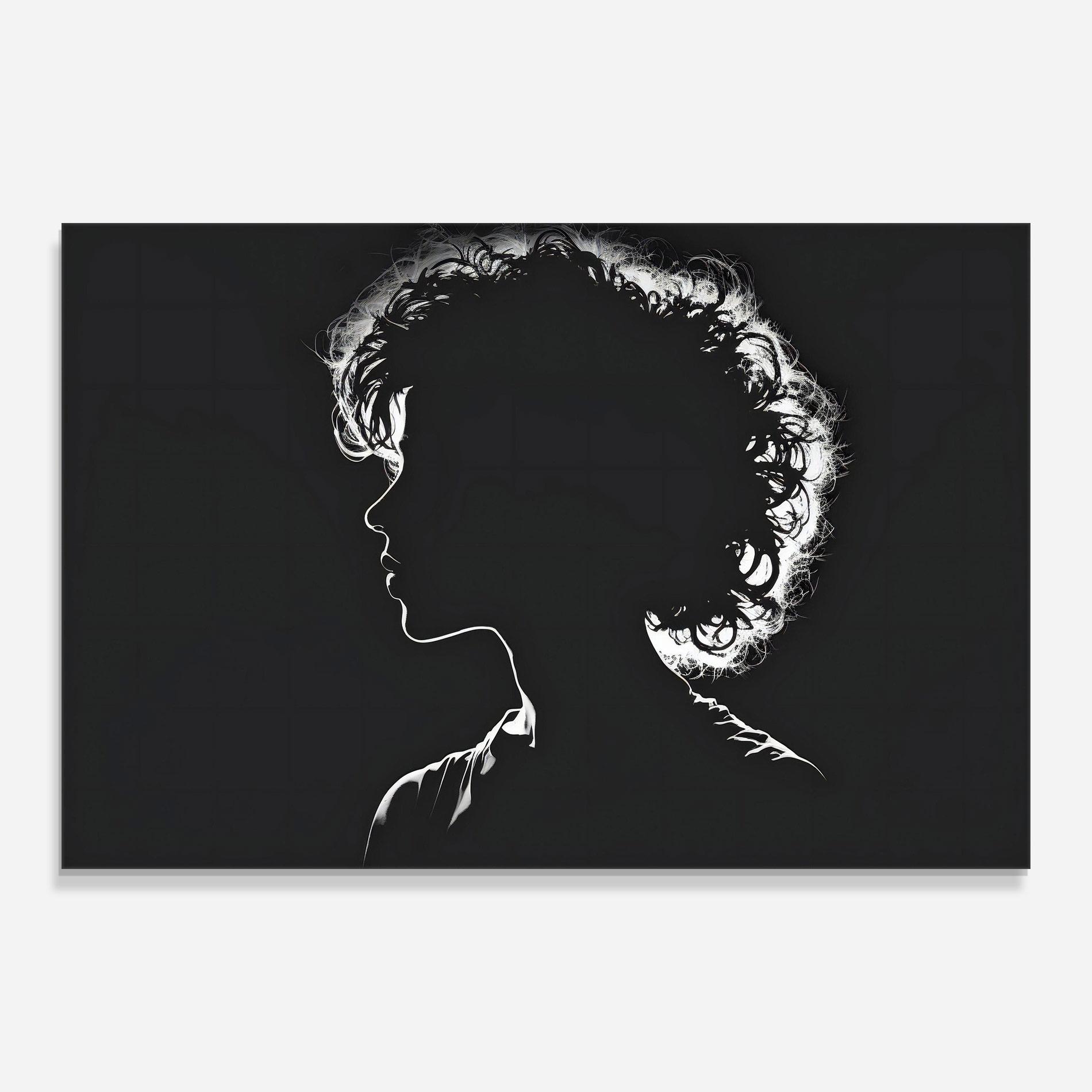 Tablou Sticla Digital Silhouette mockup 0