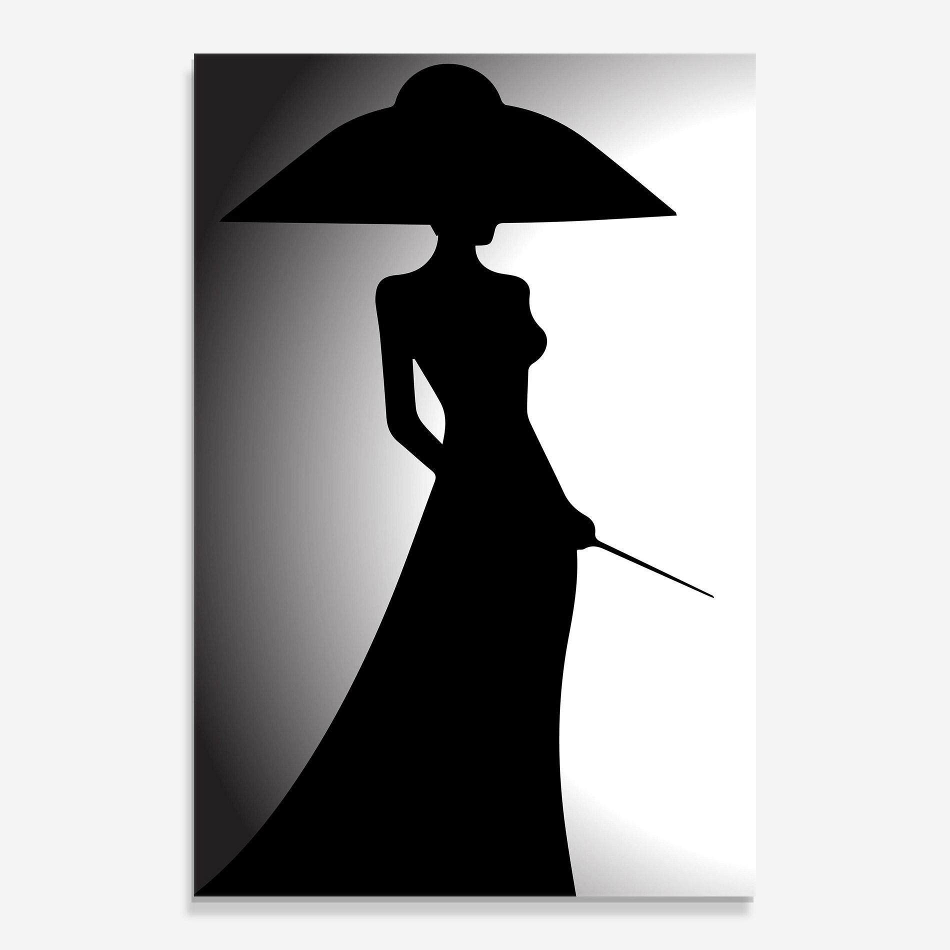 Tablou Sticla Big Hat Lady mockup 0