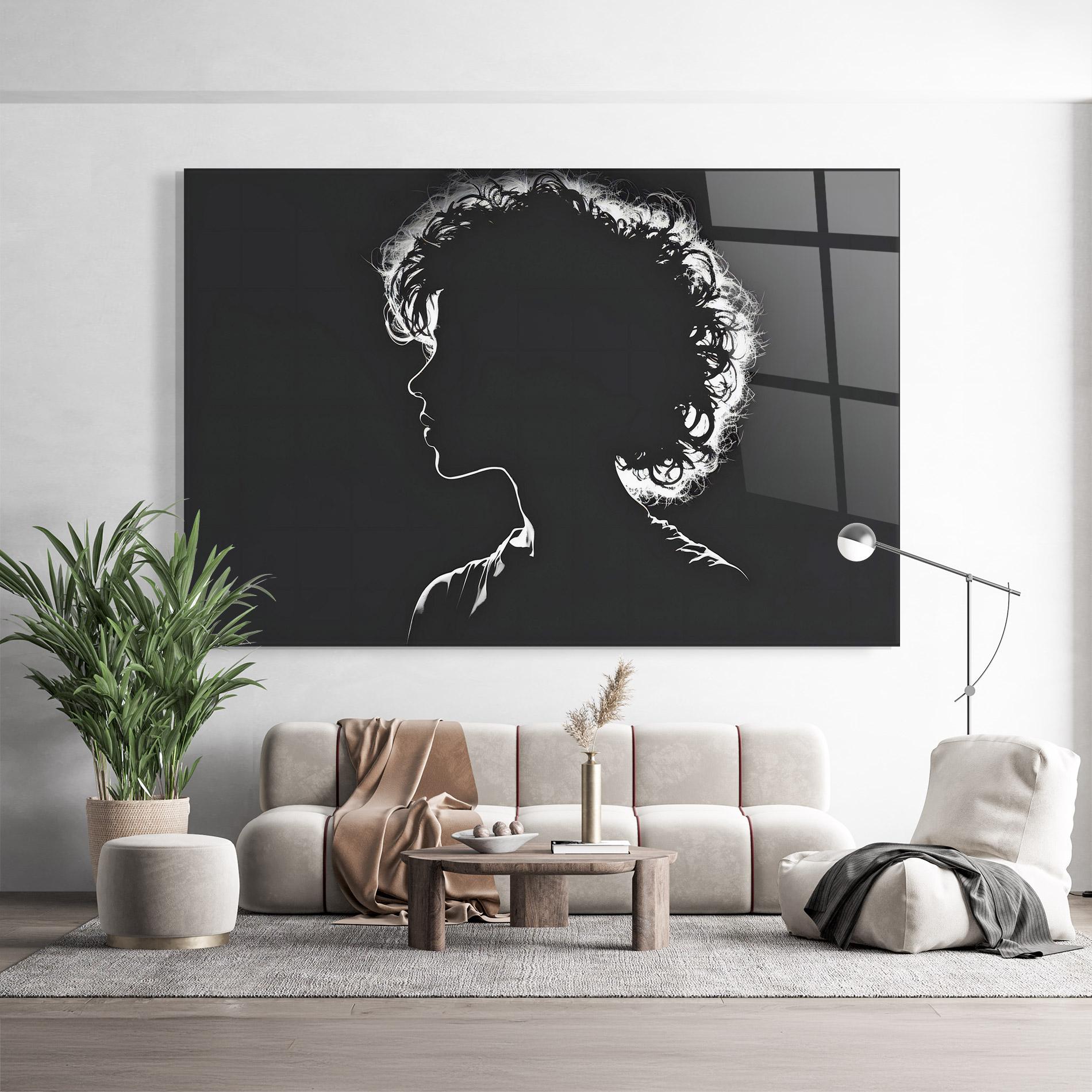 Tablou Sticla Digital Silhouette mockup 9