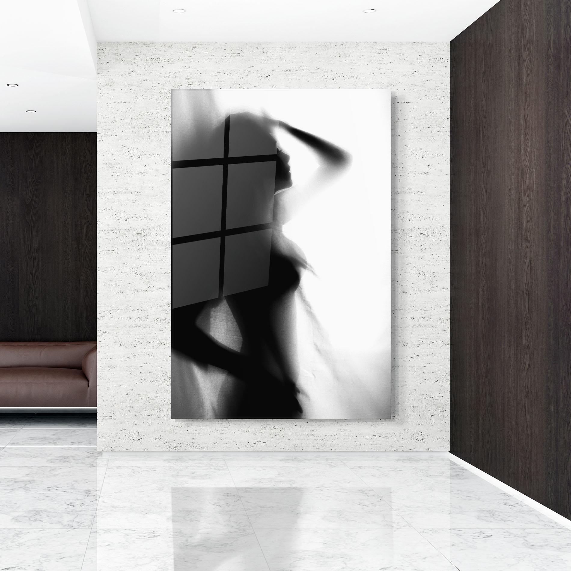 Tablou Sticla Blurred Girl mockup 9