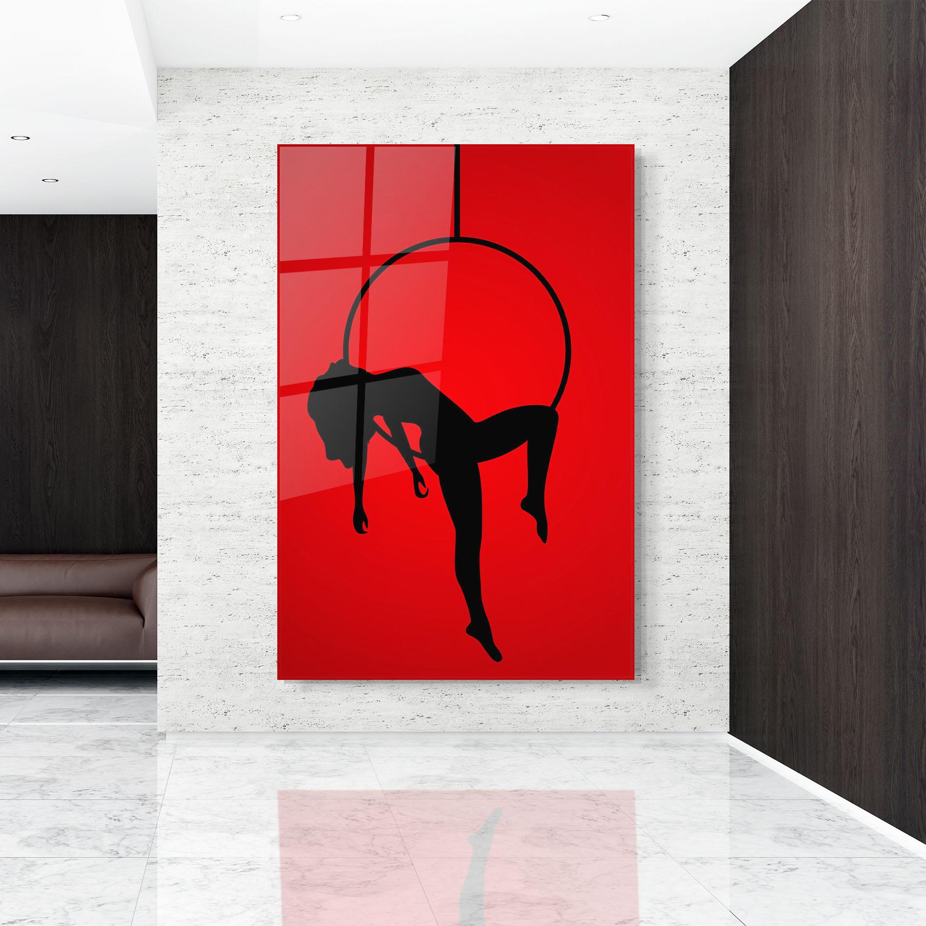 Tablou Sticla Dancer Shilouette mockup 9