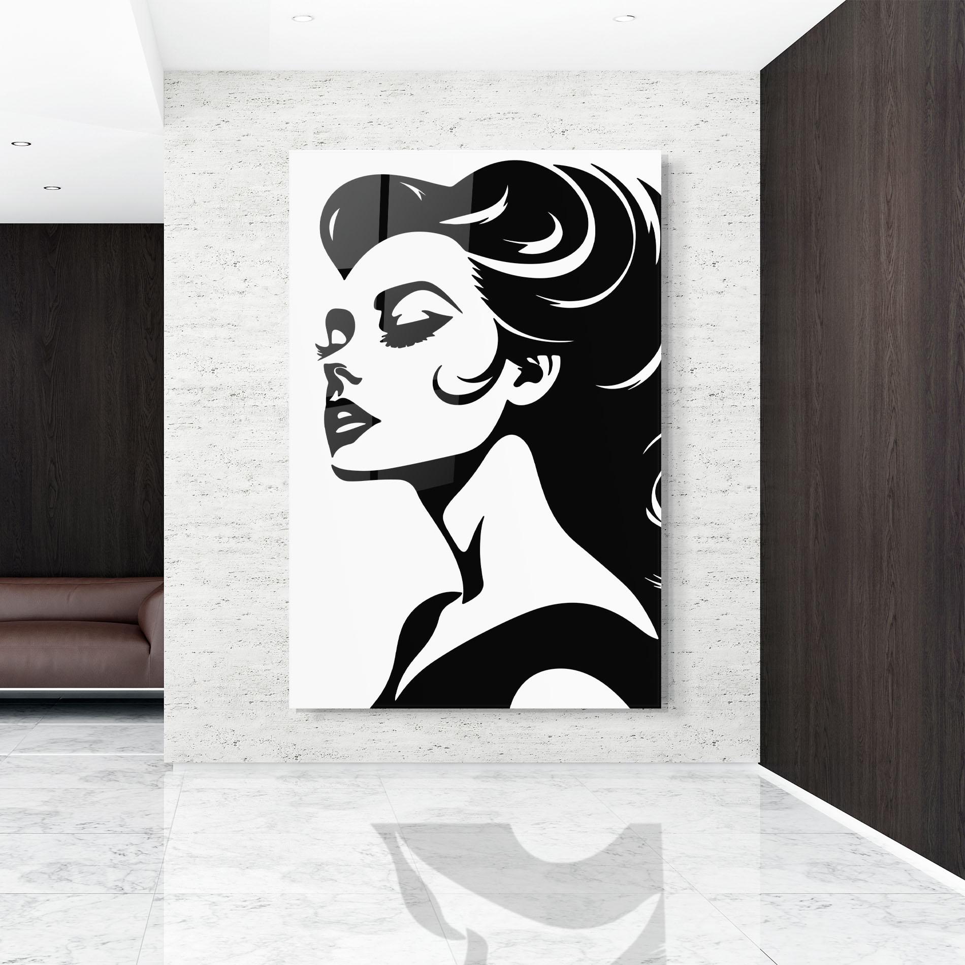 Tablou Sticla Eyeliner Shilouette mockup 9