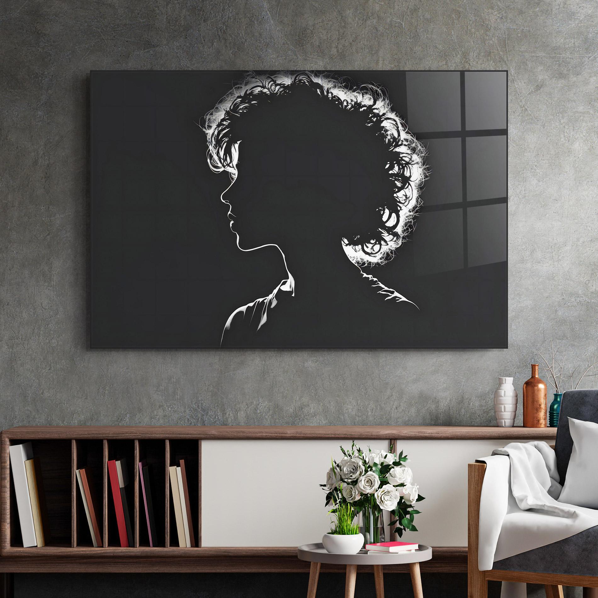 Tablou Sticla Digital Silhouette mockup 2