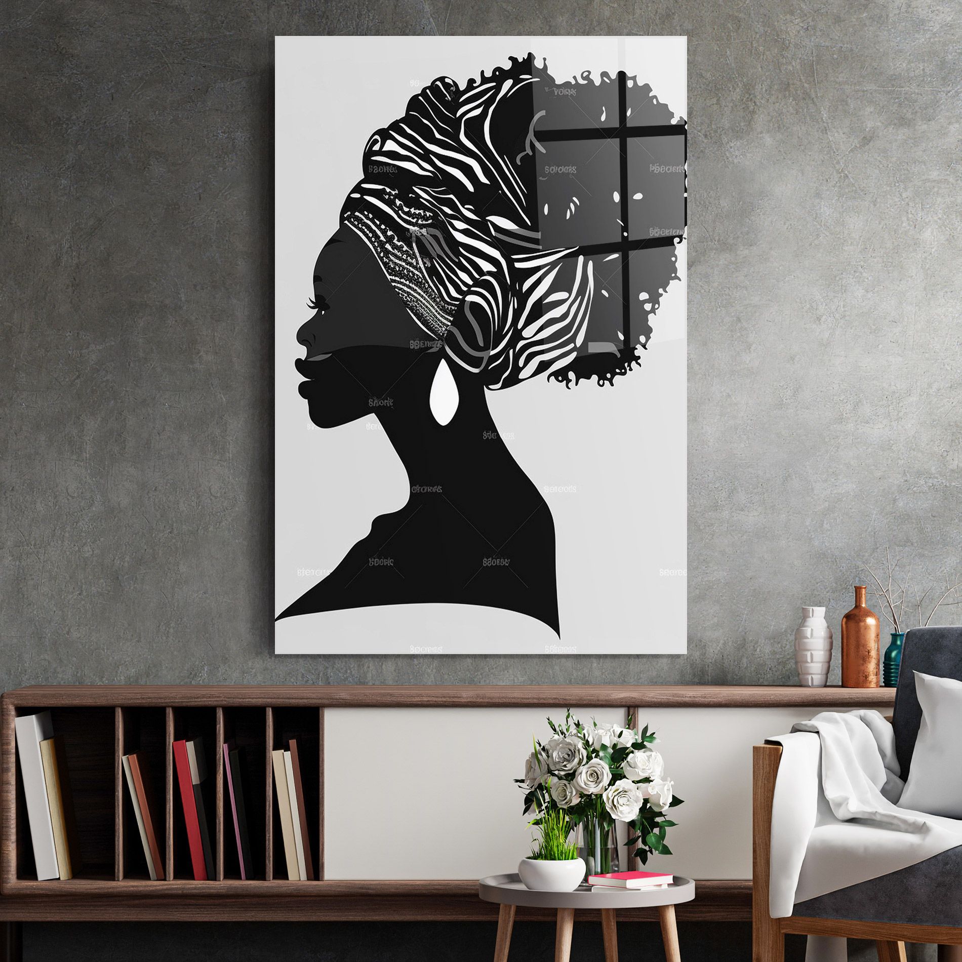 Black Woman Silhouette mockup 2