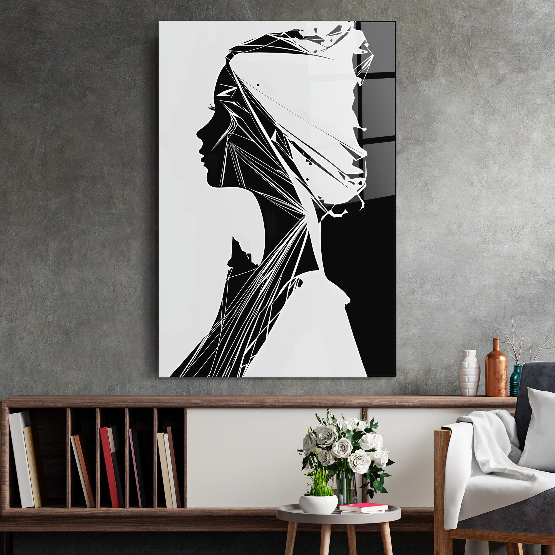 Girl Shilouette Art mockup 2