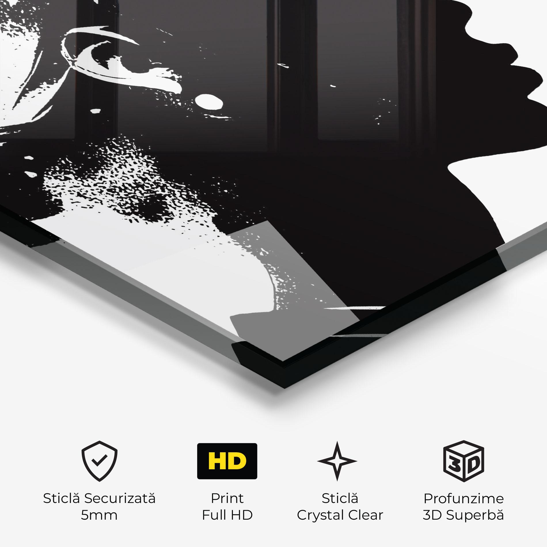 Tablou Sticla Black Silhouette mockup 3
