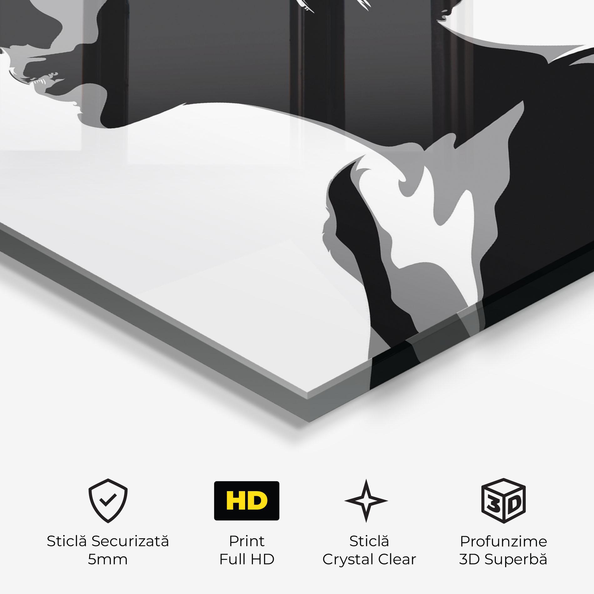 Tablou Sticla Black Woman Shilouette mockup 3