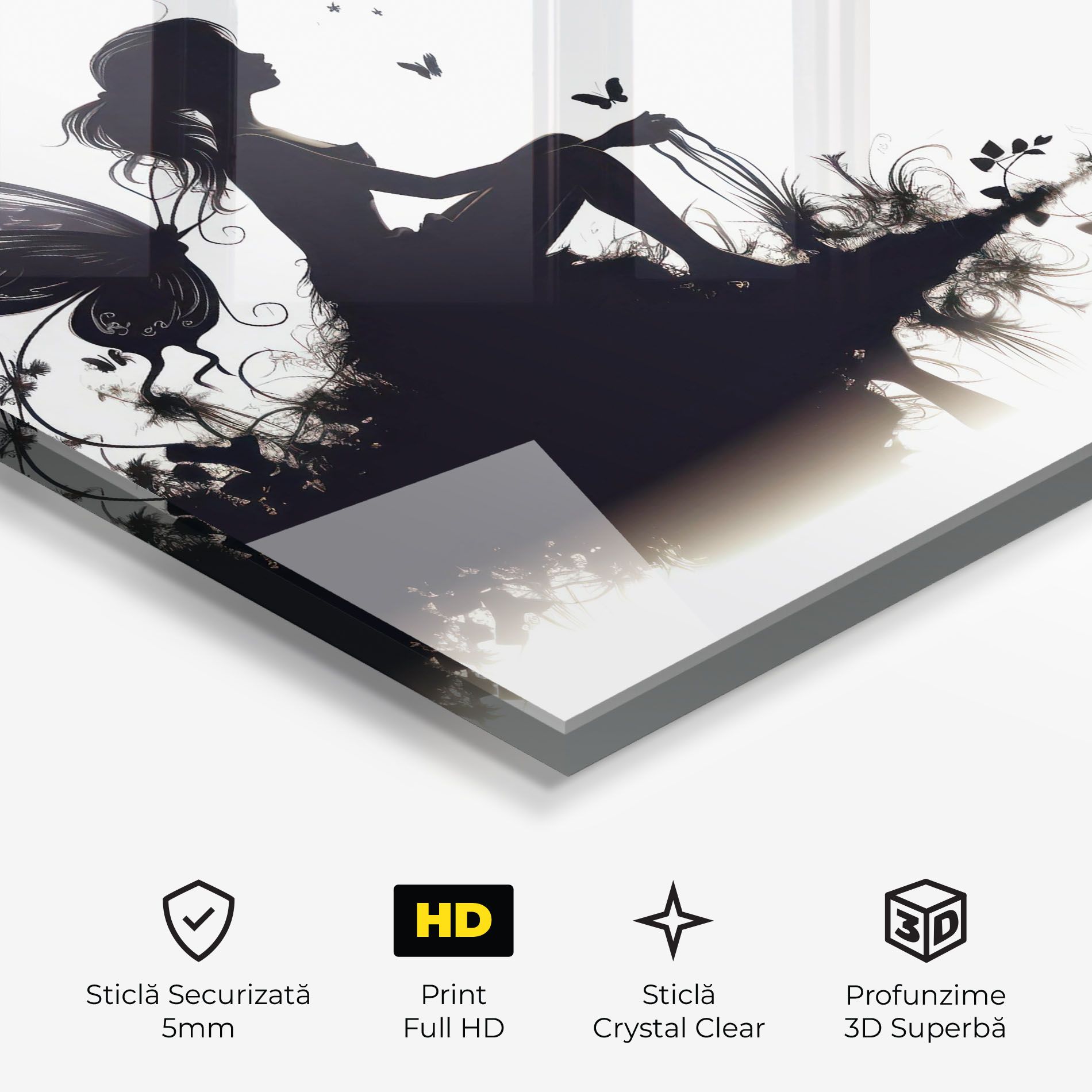 Butterfly Woman Shilouette mockup 3